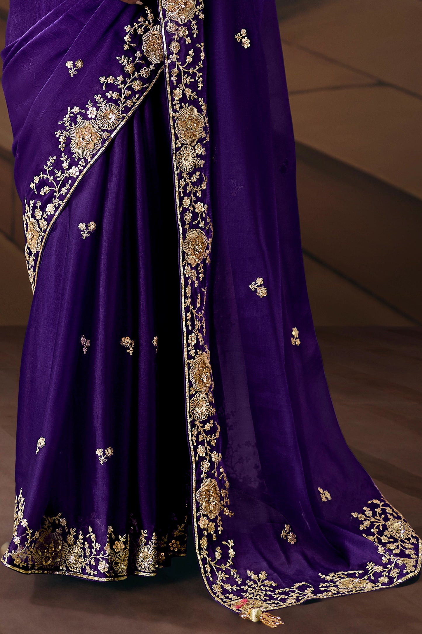 Purple Embroidered Organza Saree-SAR12025_5_SareeButa.com