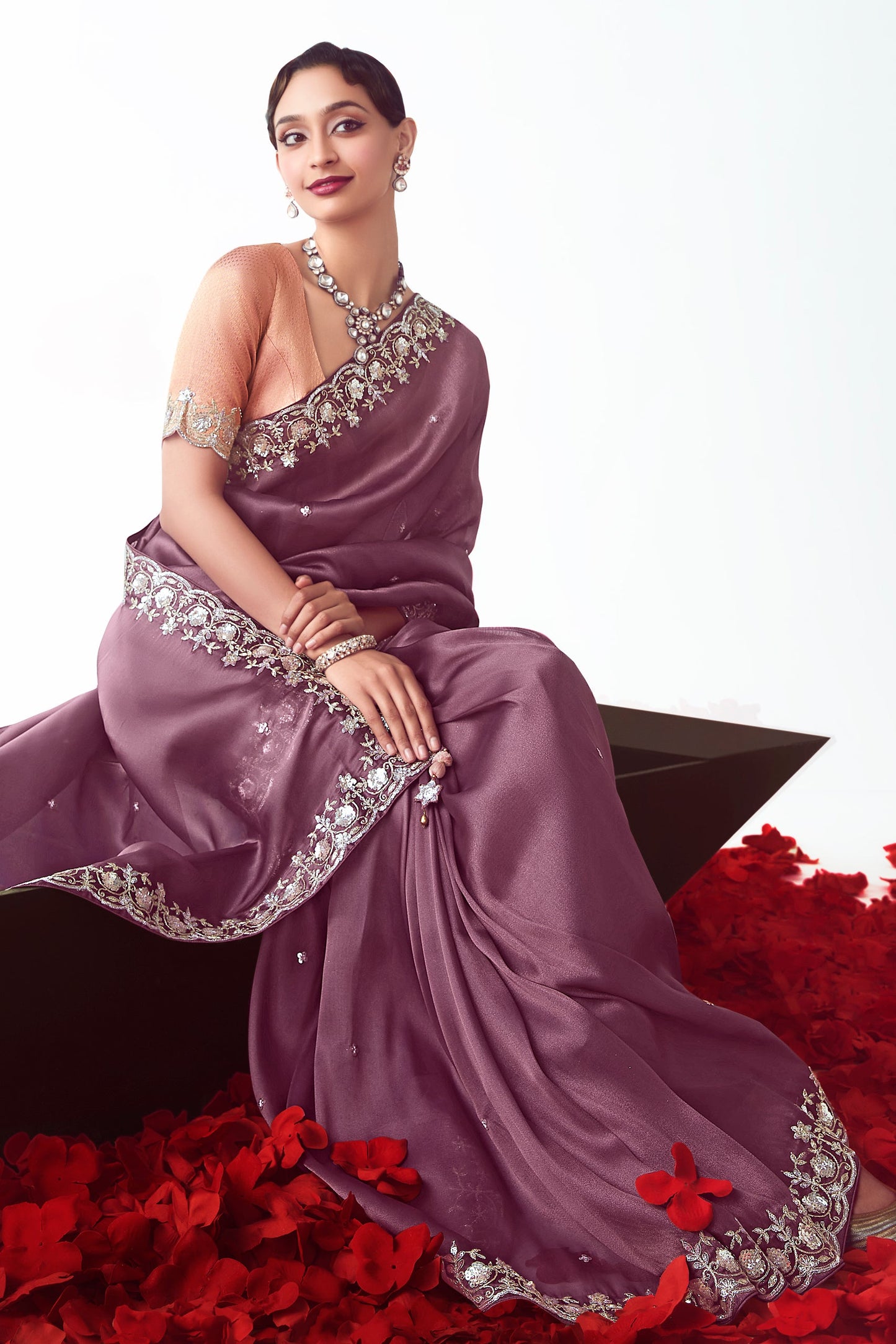 Purple Embroidered Organza Saree-ZB134782_4_SareeButa.com