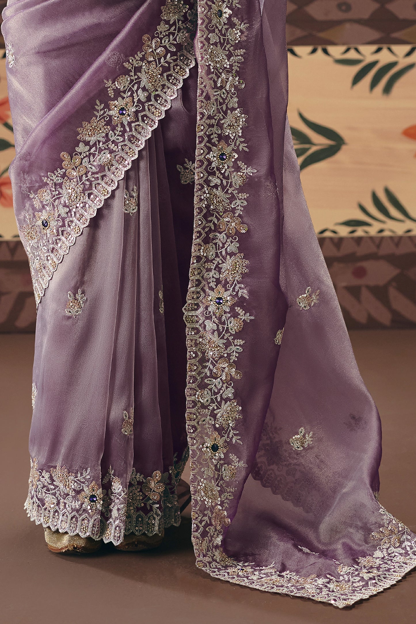 Purple Embroidered Organza Silk Saree-SAR12253_5_SareeButa.com