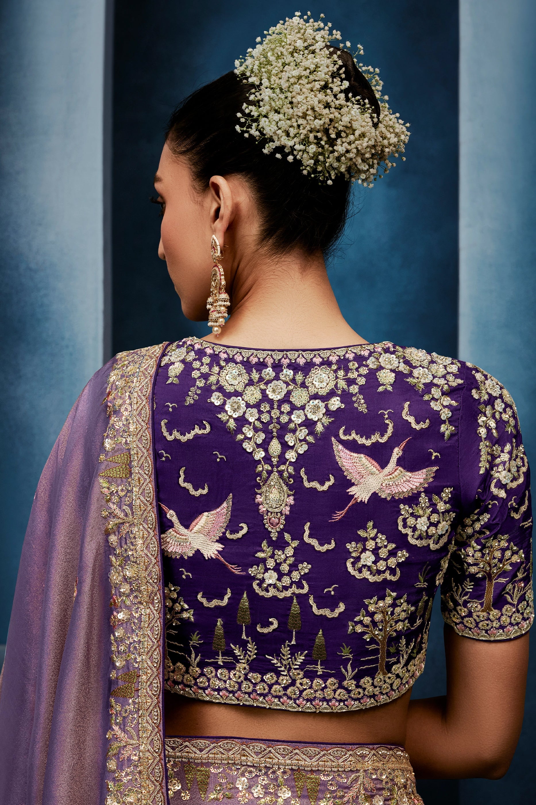 Purple Embroidered Organza Silk Saree-SAR12604_3_SareeButa.com