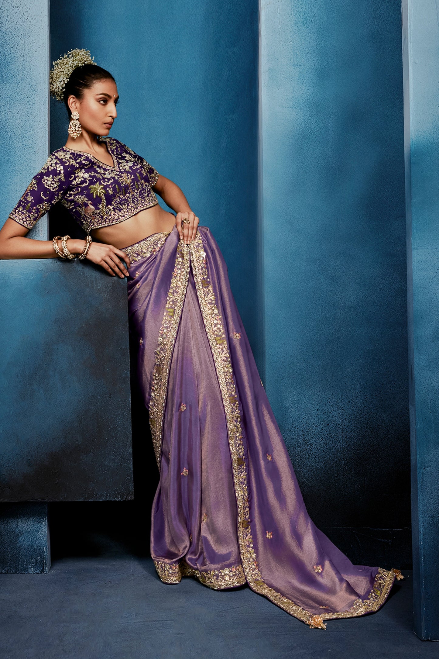 Purple Embroidered Organza Silk Saree-SAR12604_4_SareeButa.com