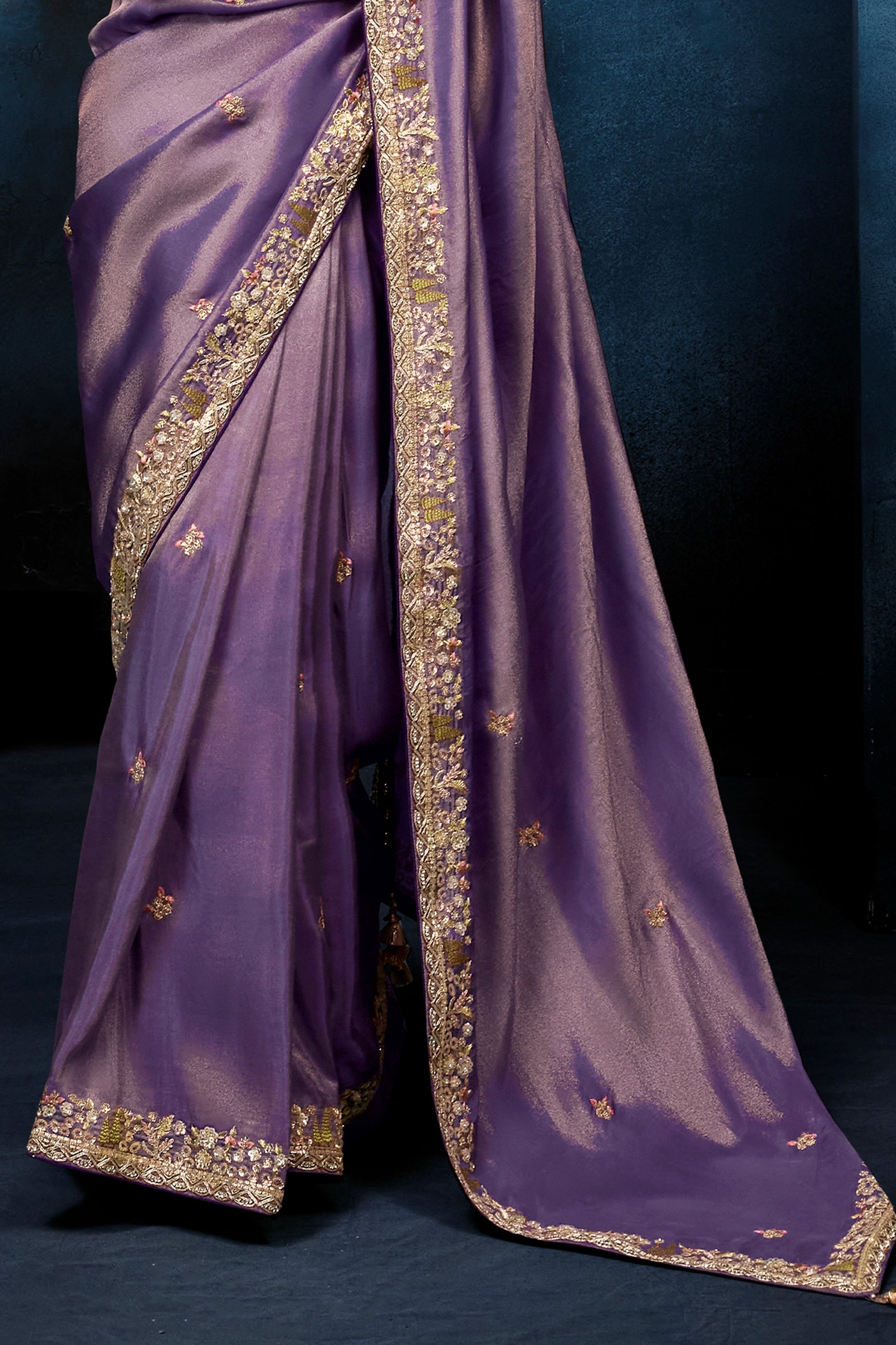 Purple Embroidered Organza Silk Saree-SAR12604_5_SareeButa.com