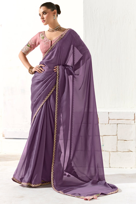 Purple Embroidered Organza Tissue Saree-ZB134756_1_SareeButa.com