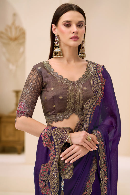 Purple Embroidered Satin Chiffon Saree-SAR12448_2_SareeButa.com