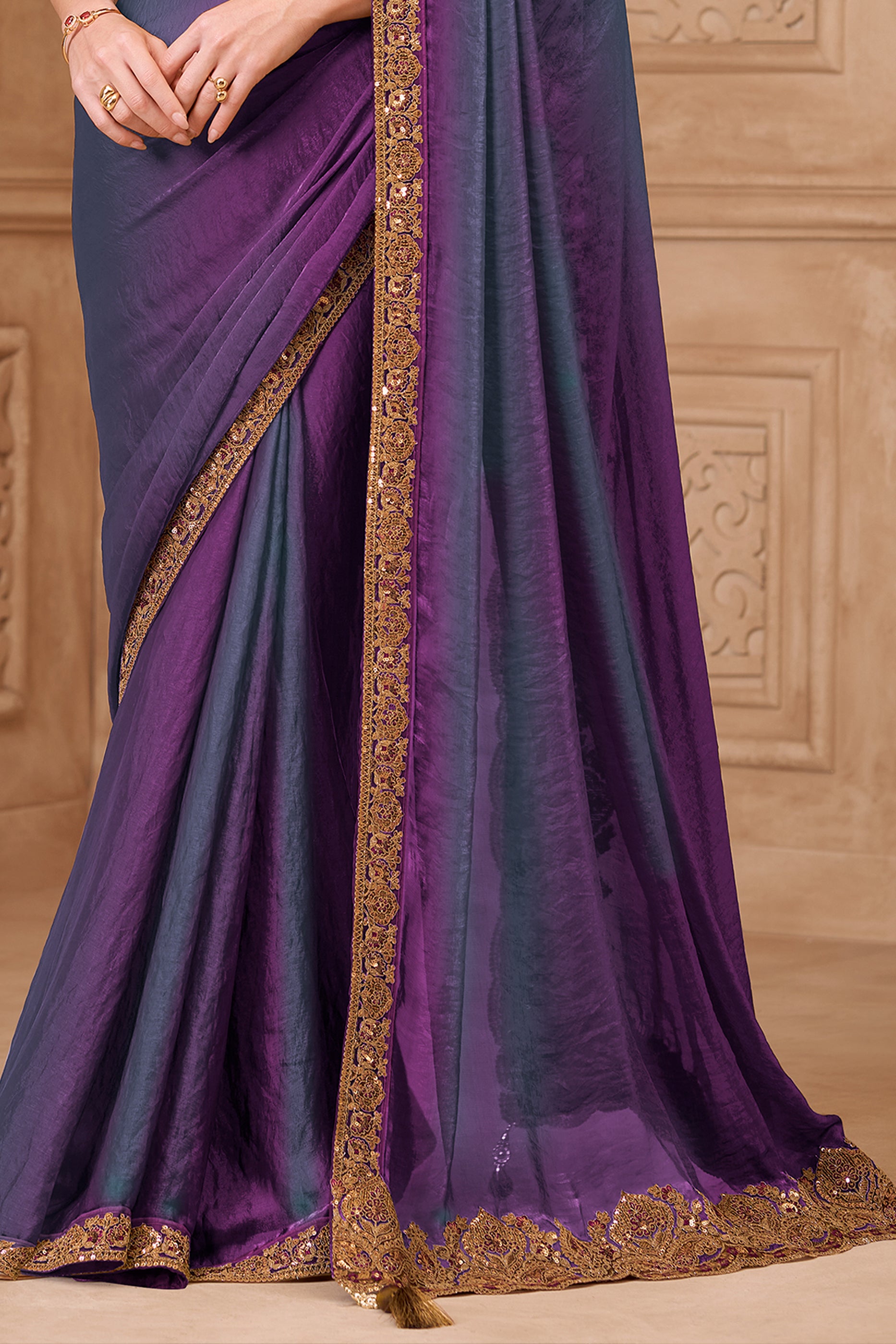 Purple Embroidered Satin Georgette Saree-SAR12471_5_SareeButa.com
