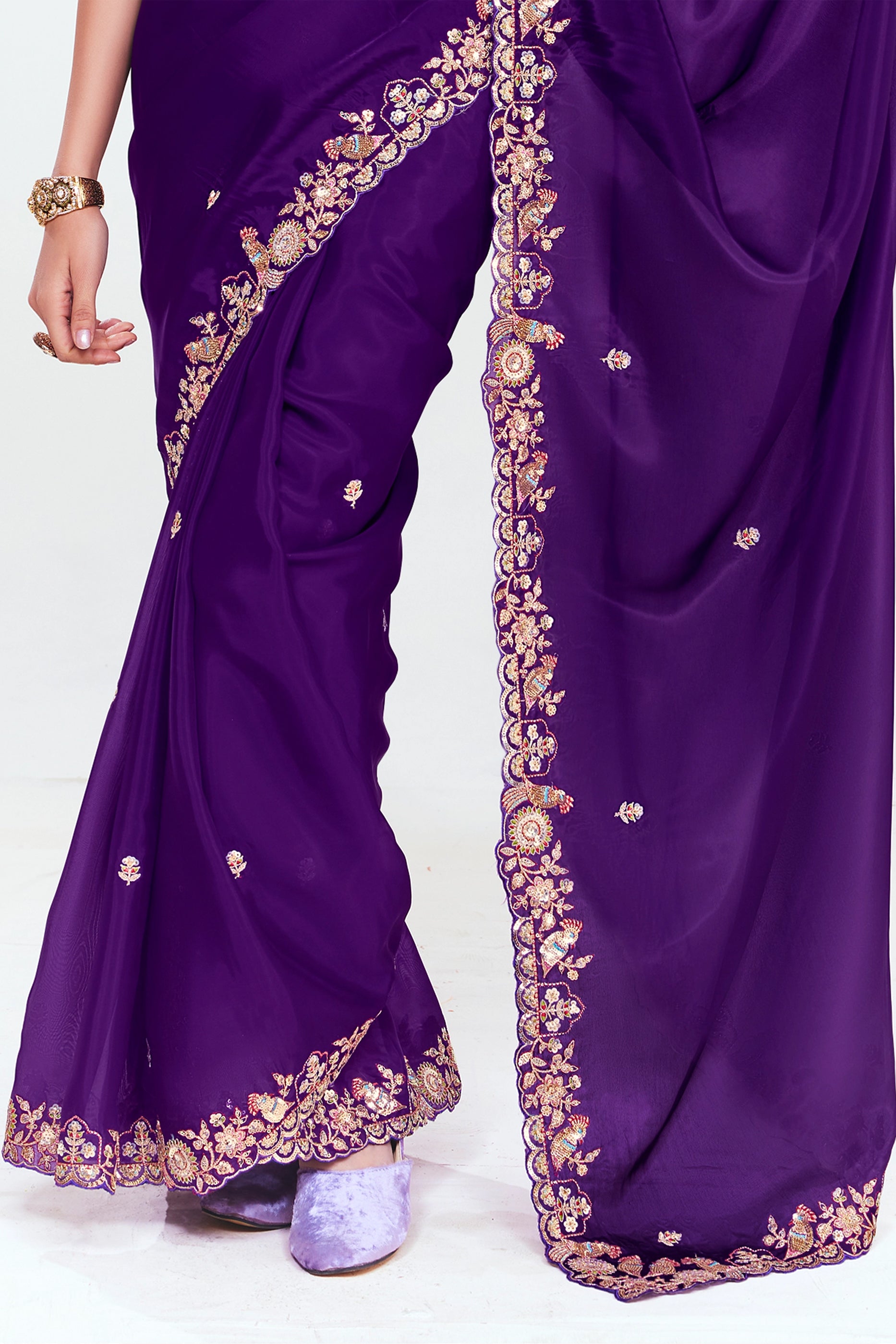 Purple Embroidered Satin Organza Saree-SAR12244_5_SareeButa.com