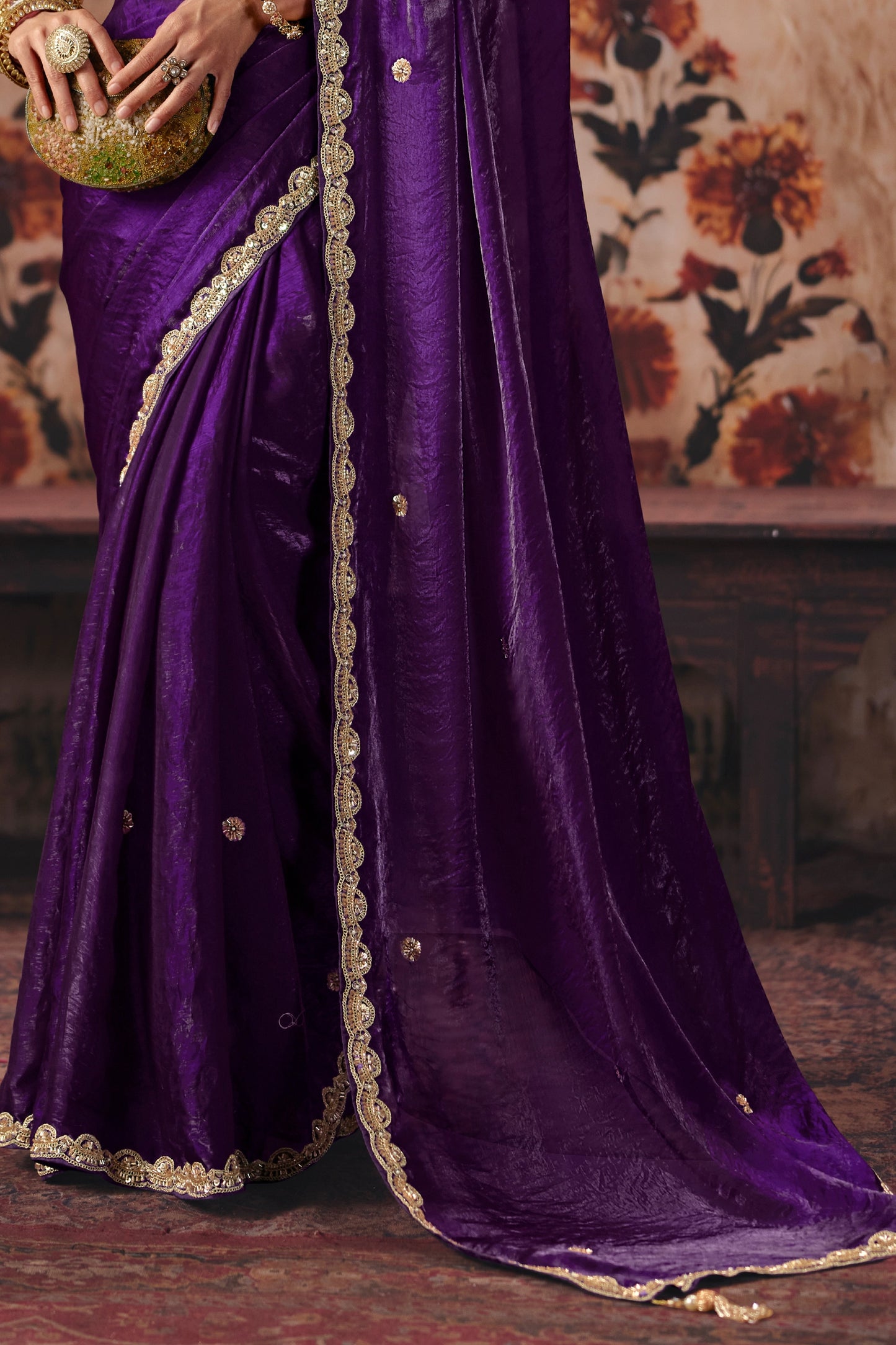 Purple Embroidered Satin Saree-SAR13201_4_SareeButa.com