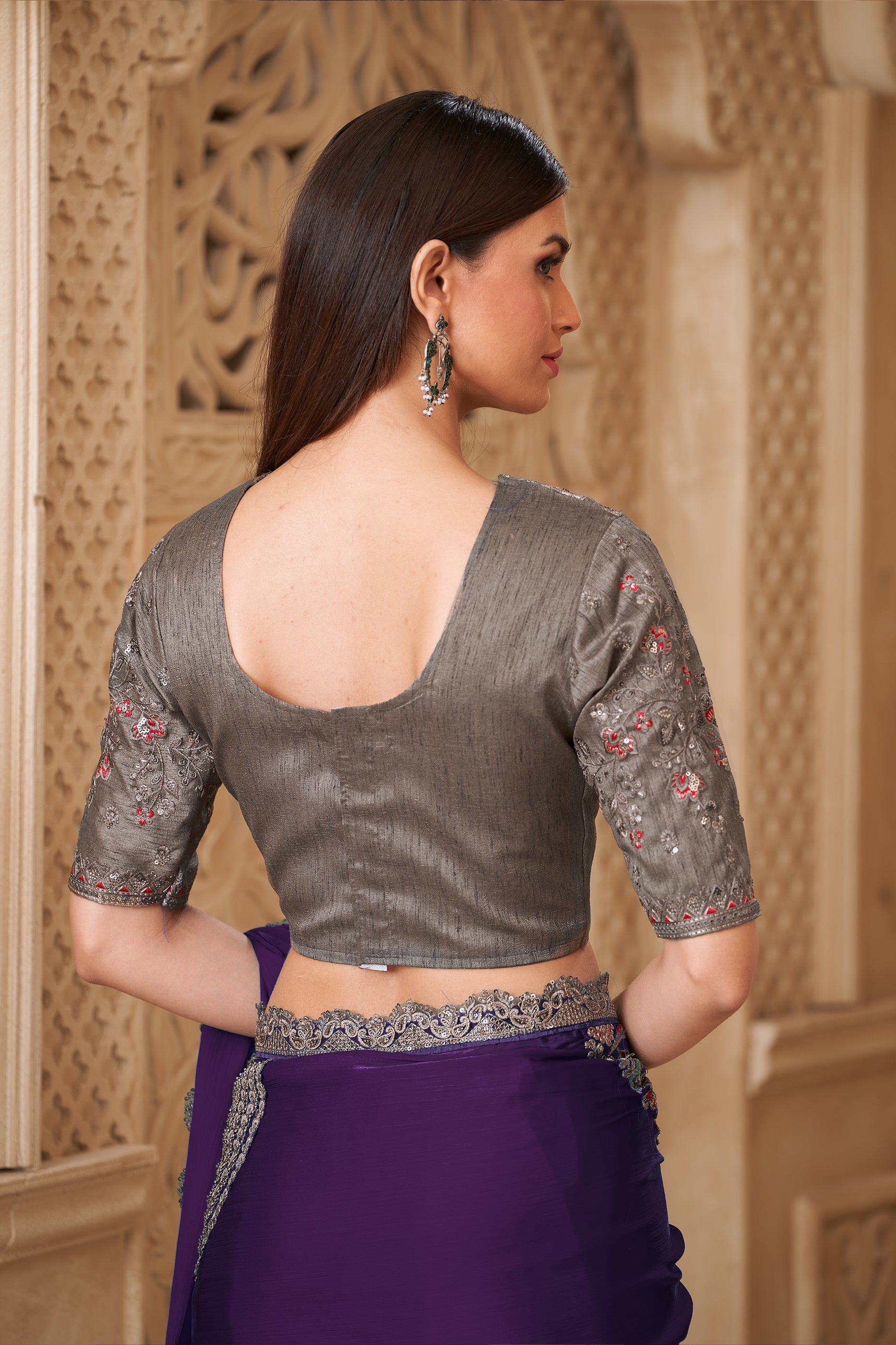 Purple Embroidered Satin Silk Saree-SAR12454_5_SareeButa.com