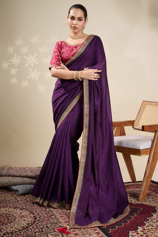 Purple Embroidered Silk Saree-SAR10636_1_SareeButa.com