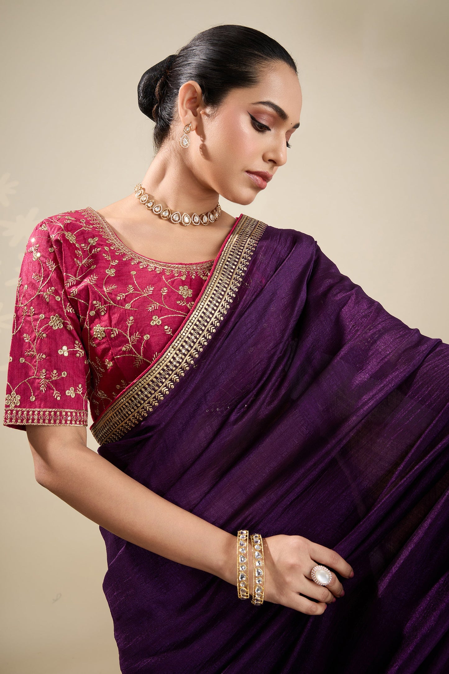 Purple Embroidered Silk Saree-SAR10636_2_SareeButa.com