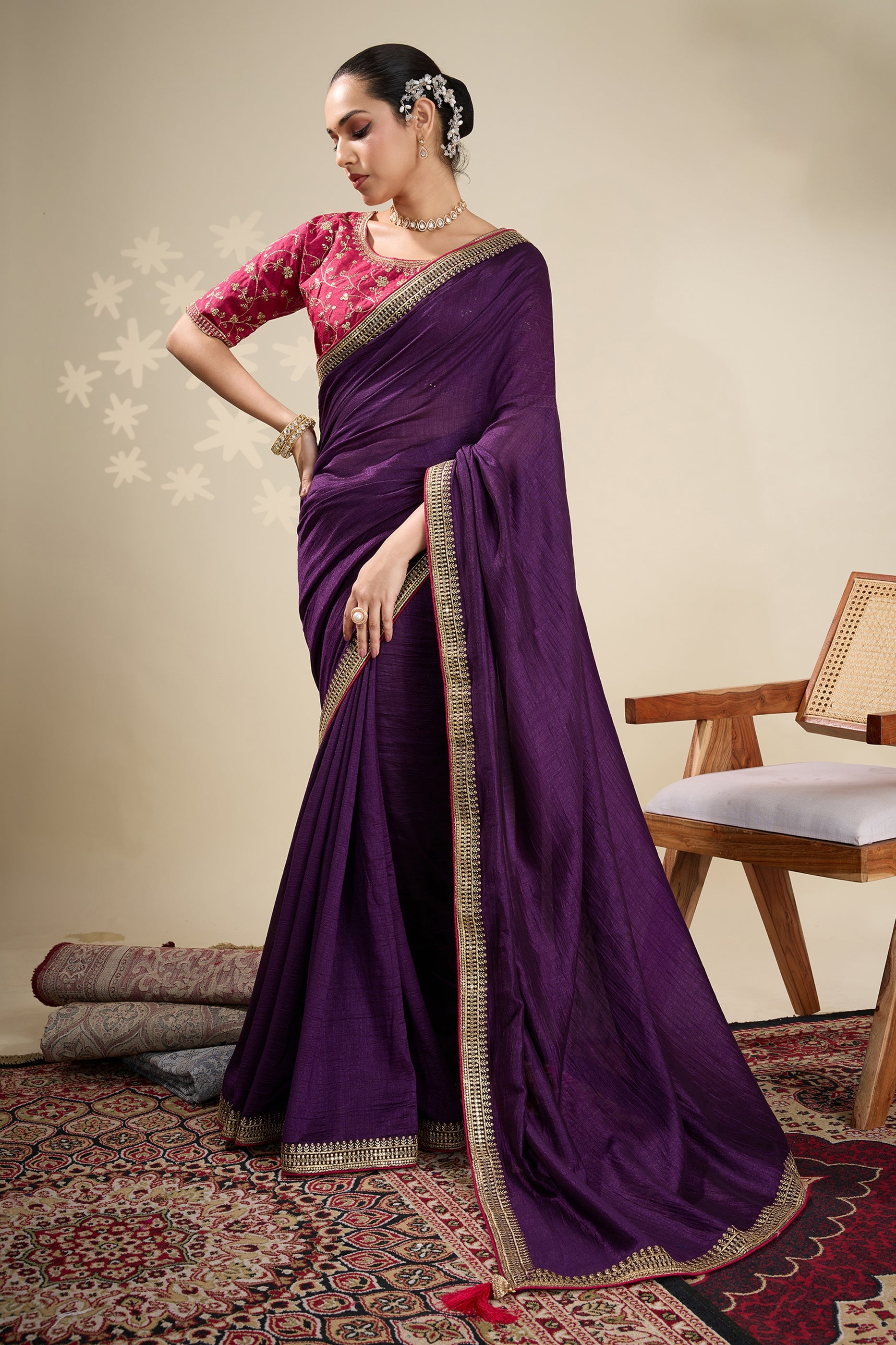 Purple Embroidered Silk Saree-SAR10636_4_SareeButa.com