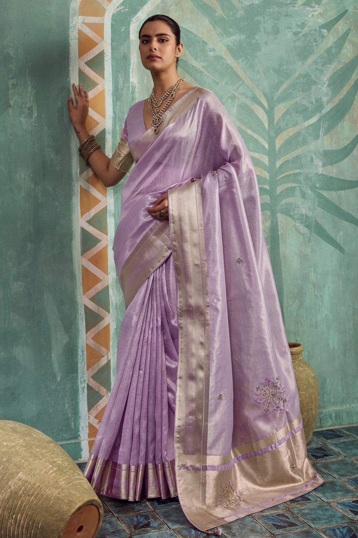 Purple Embroidered Tissue Cotton Saree-SAR12942_1_SareeButa.com