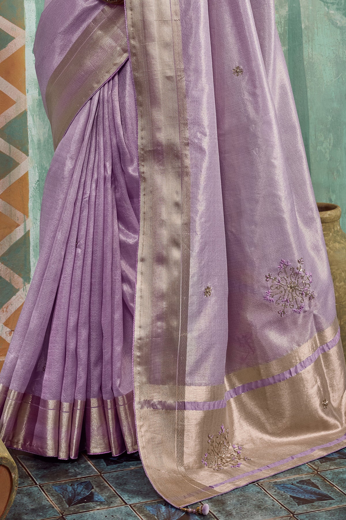 Purple Embroidered Tissue Cotton Saree-SAR12942_5_SareeButa.com