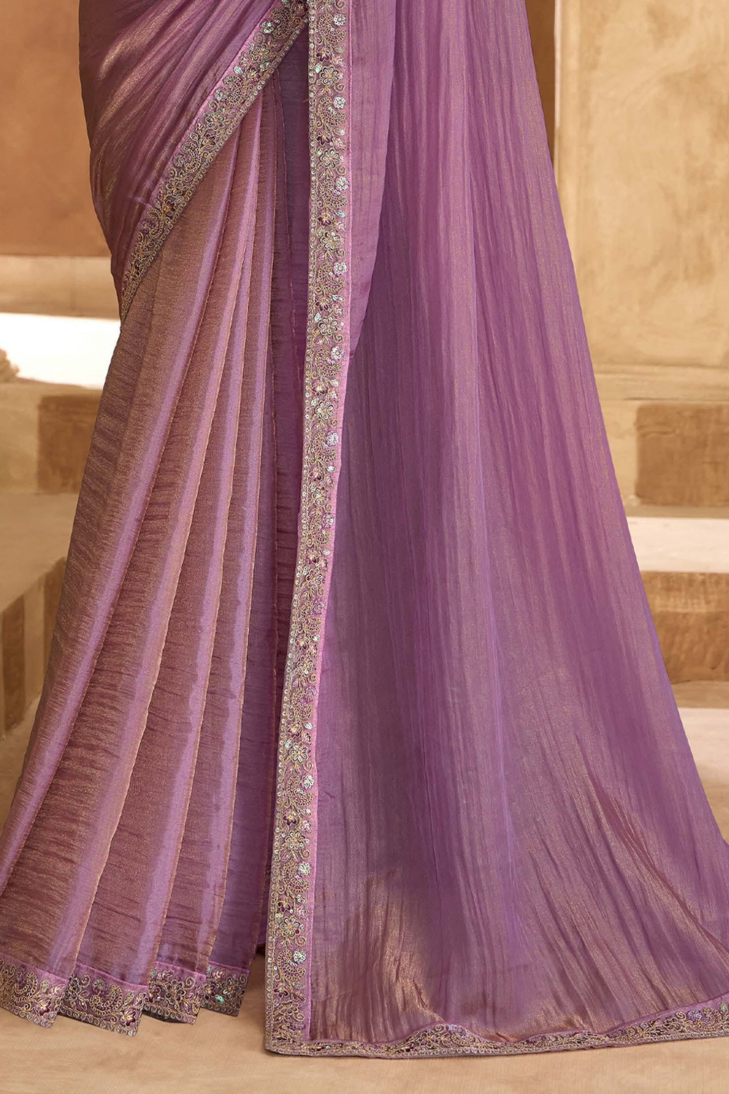 Purple Embroidered Tissue Georgette Saree-SAR11713_4_SareeButa.com