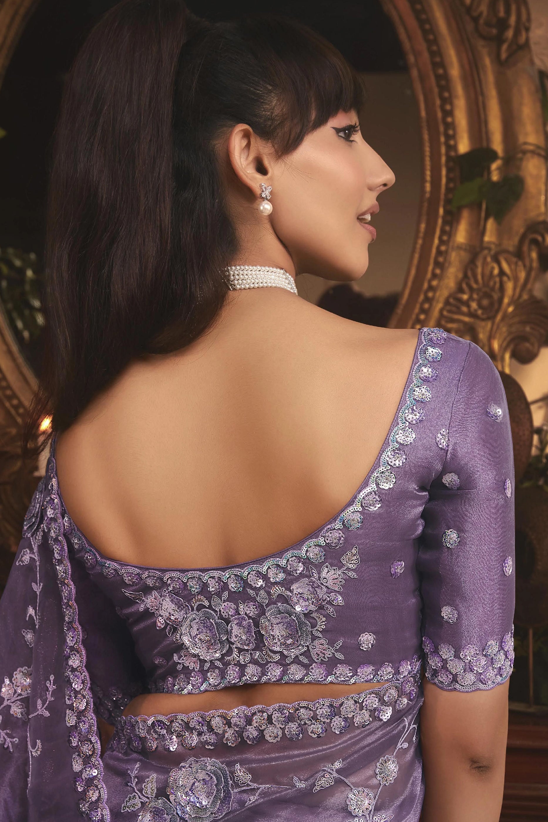 Purple Embroidered Tissue Organza Saree-SAR10236_4_SareeButa.com