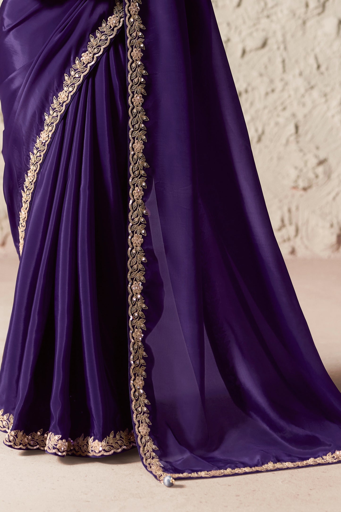 Purple Embroidered Tissue Organza Saree-SAR12782_4_SareeButa.com