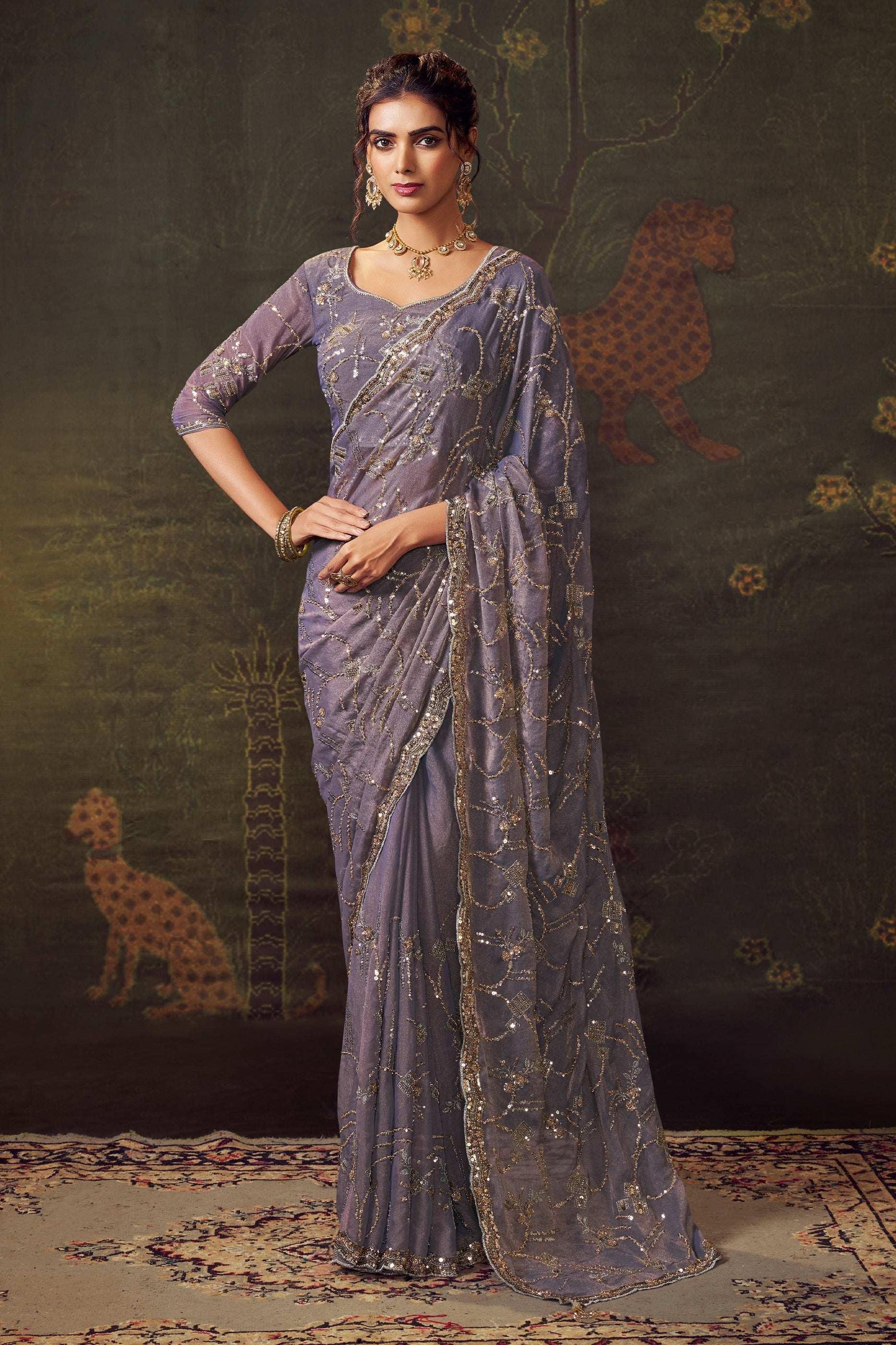 Purple Embroidered Tissue Saree-SAR11174_1_SareeButa.com