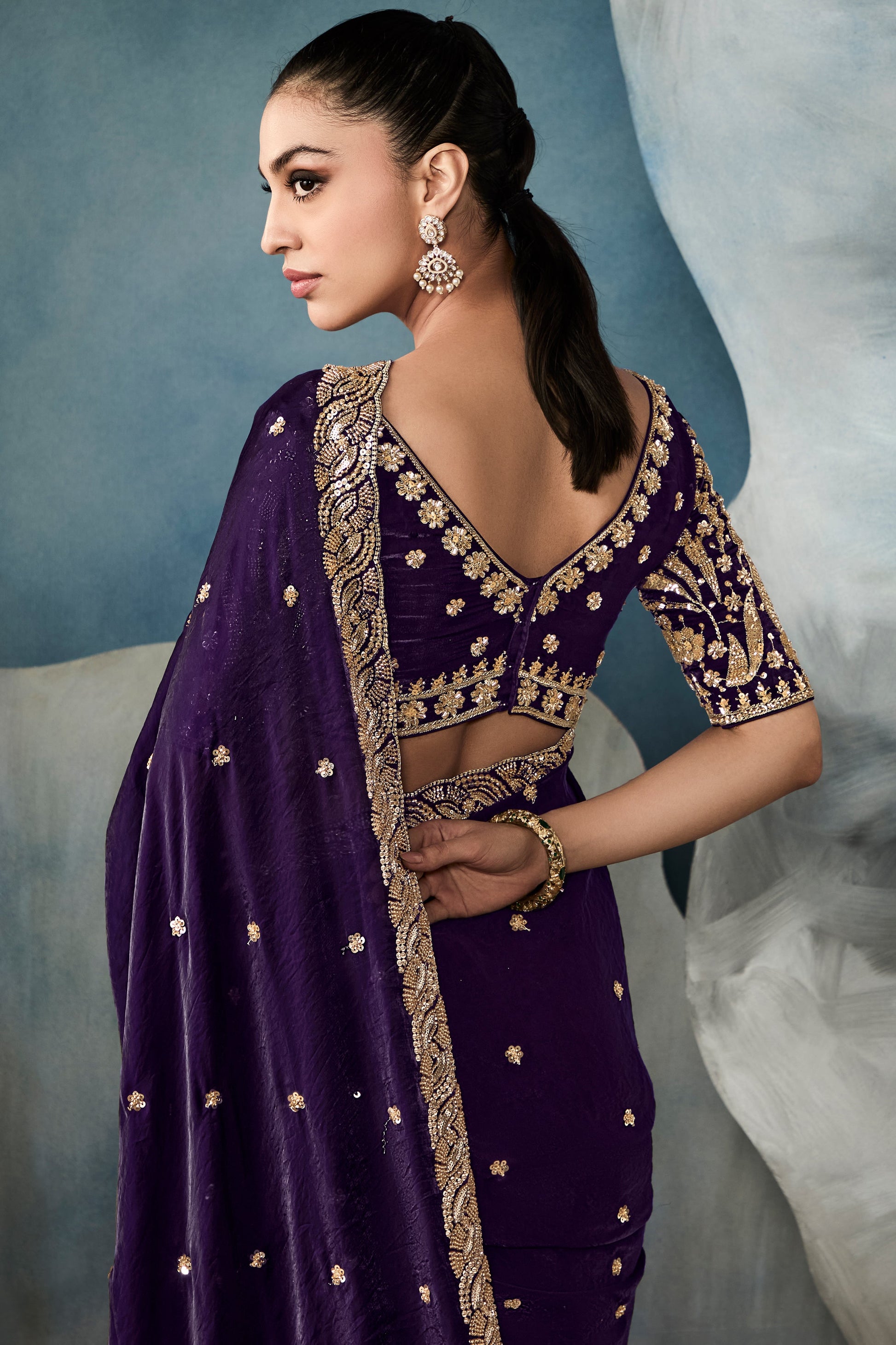 Purple Embroidered Tissue Saree-ZB134336_3_SareeButa.com