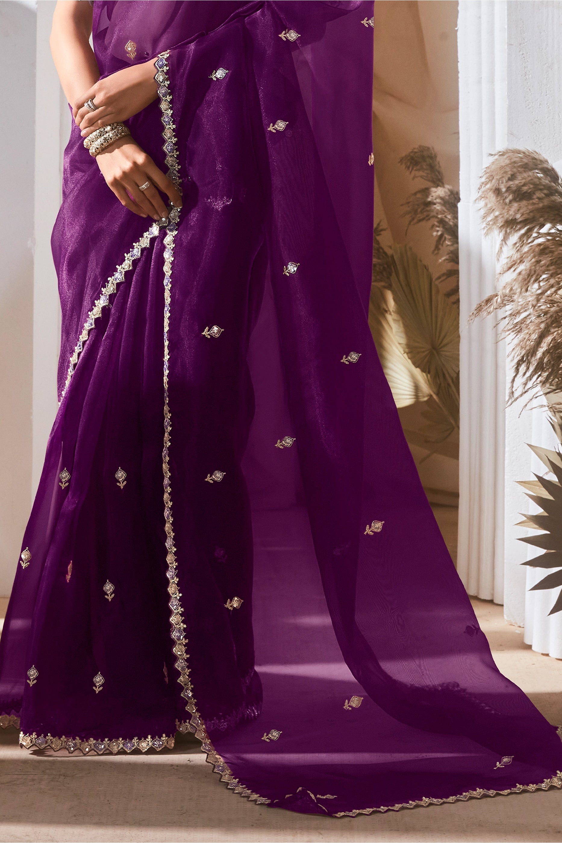 Purple Embroidered Tissue Silk Saree-SAR10221_5_SareeButa.com