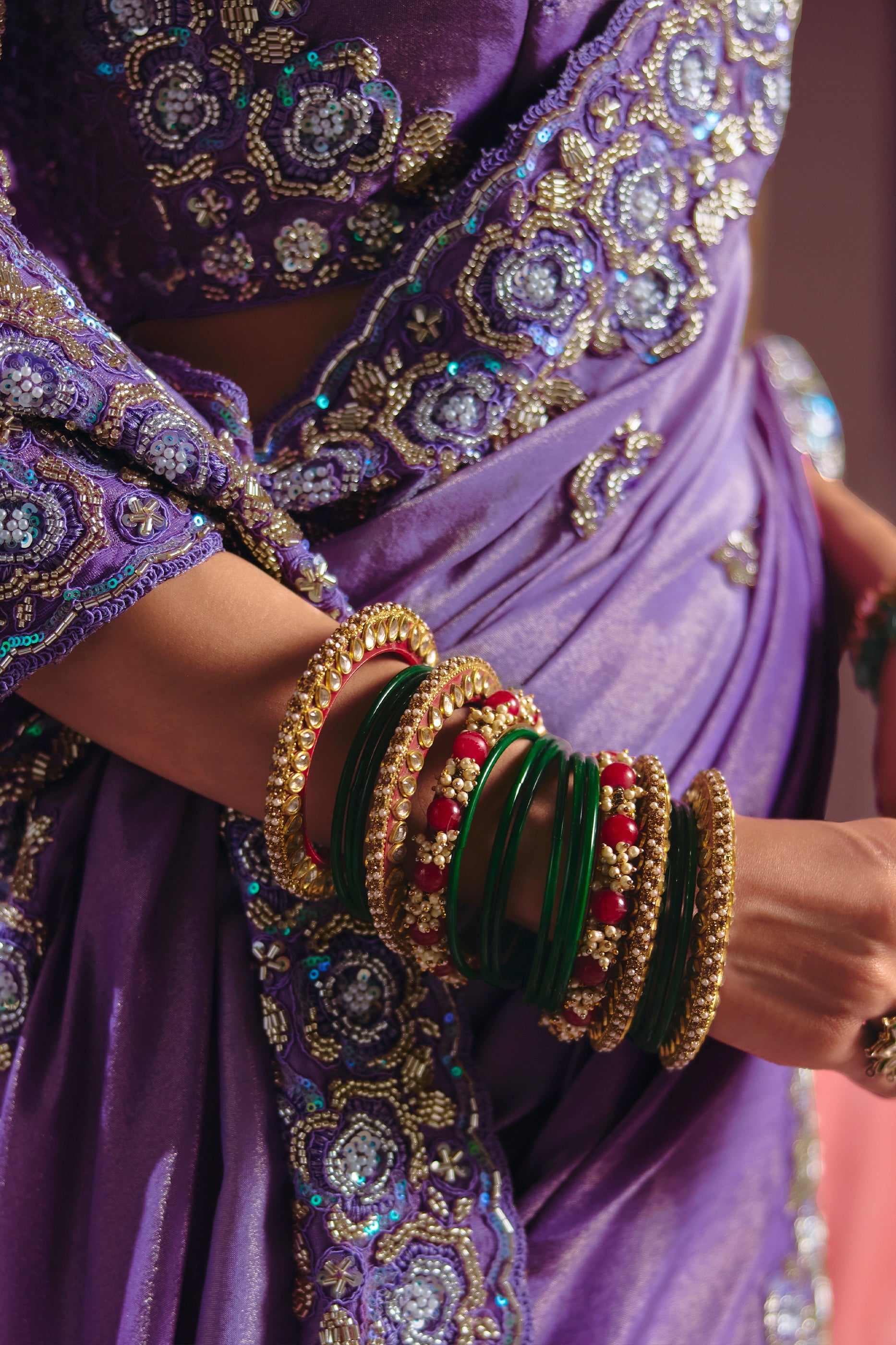Purple Embroidered Viscose Zari Tissue Saree-SAR12586_3_SareeButa.com
