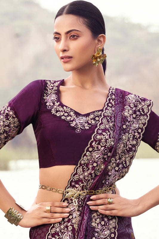 Purple Embroidered Woven Satin Silk Saree-SAR11012_2_SareeButa.com