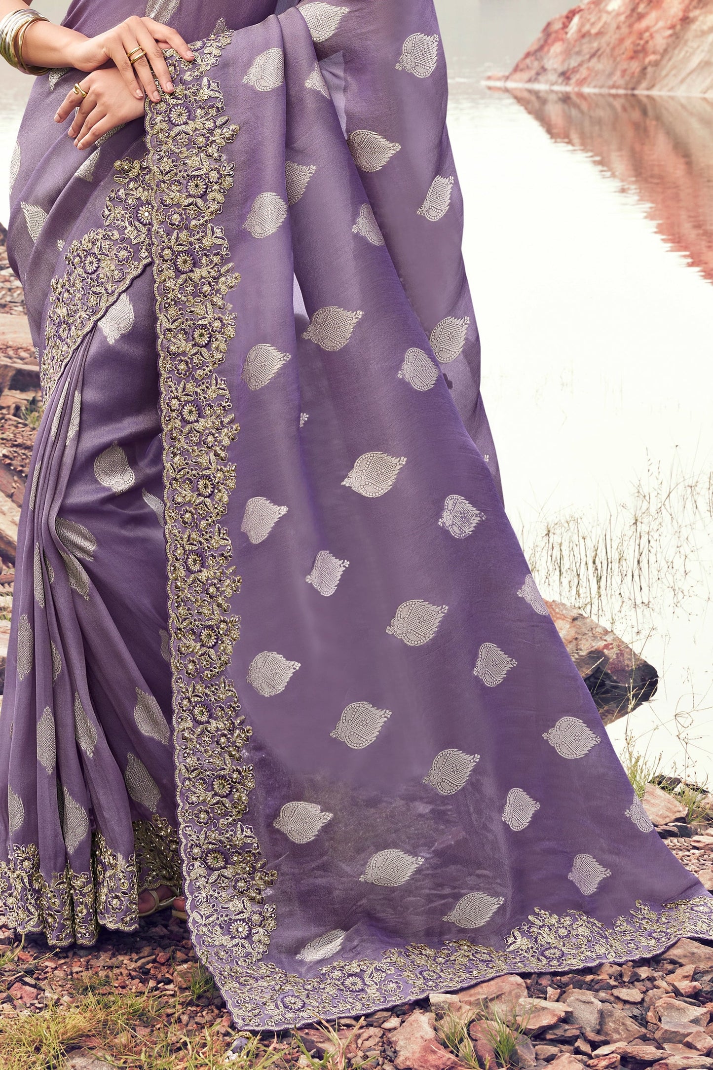 Purple Embroidered Woven Tissue Silk Saree-SAR11006_5_SareeButa.com