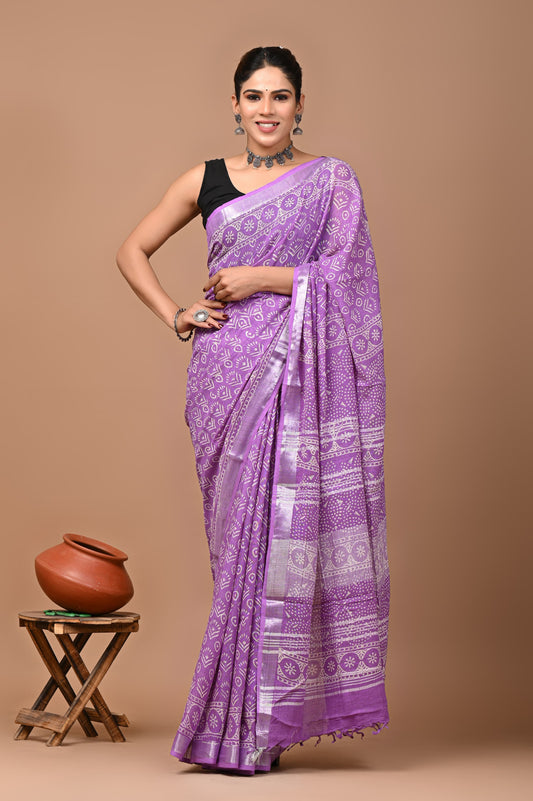 purple-handblock-print-cotton-linen-saree-zb132593_1_SareeButa.com