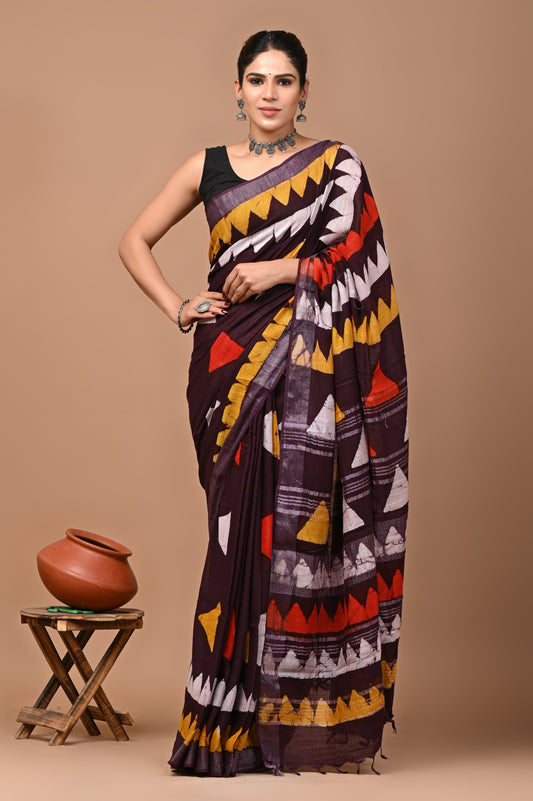 purple-handblock-print-cotton-linen-saree-zb132601_1_SareeButa.com