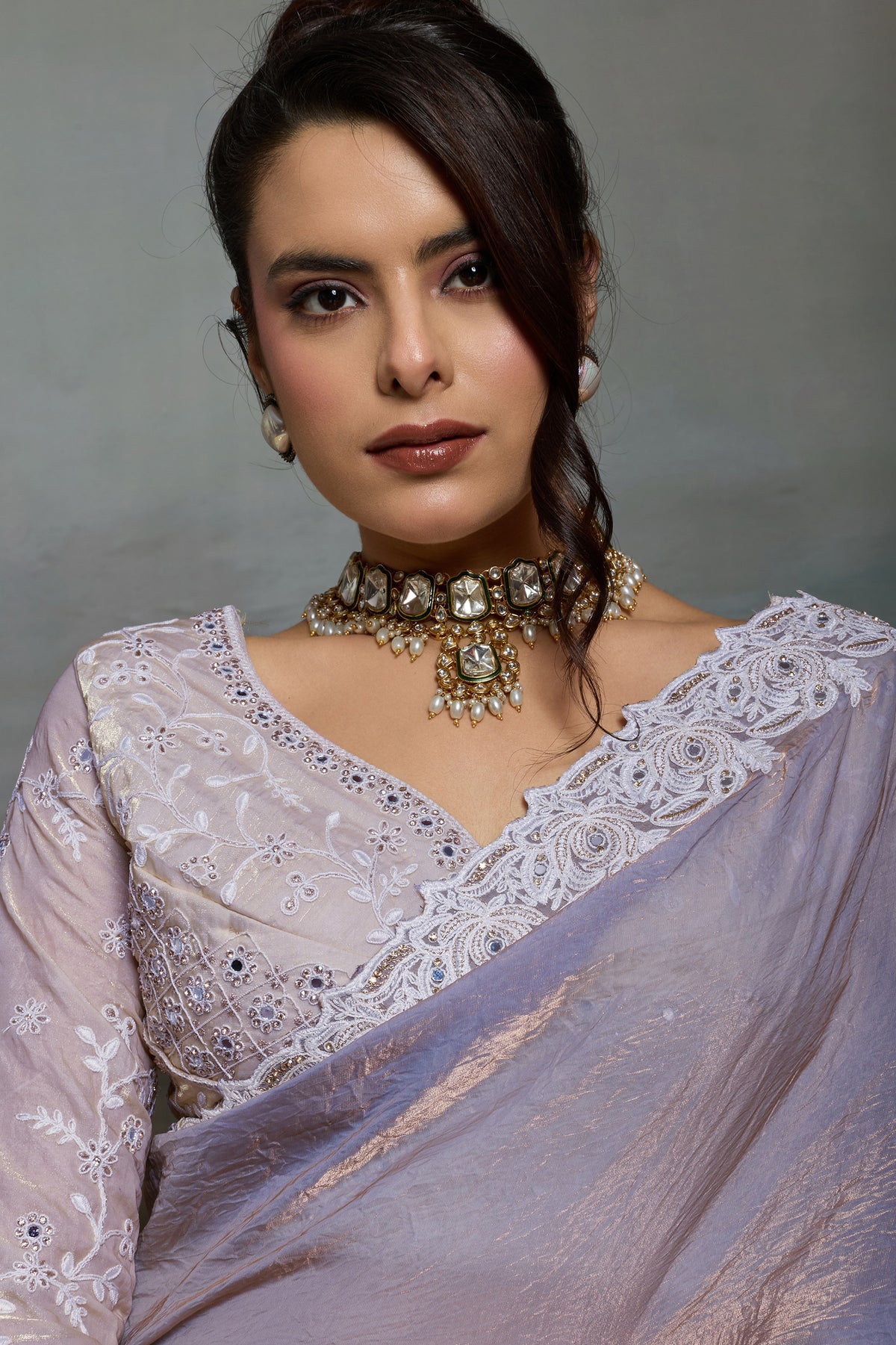 Purple Metallic Satin Velvet Saree-SAR12920_2_SareeButa.com