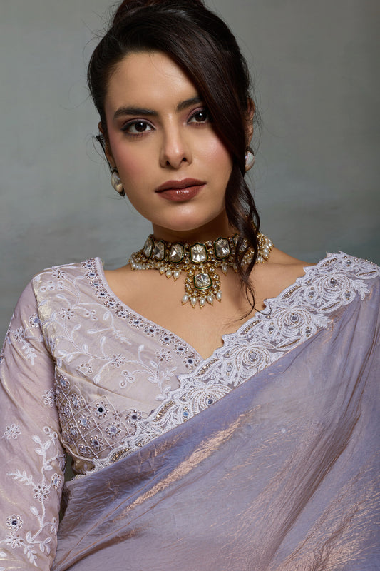 Purple Metallic Satin Velvet Saree-SAR12920_2_SareeButa.com