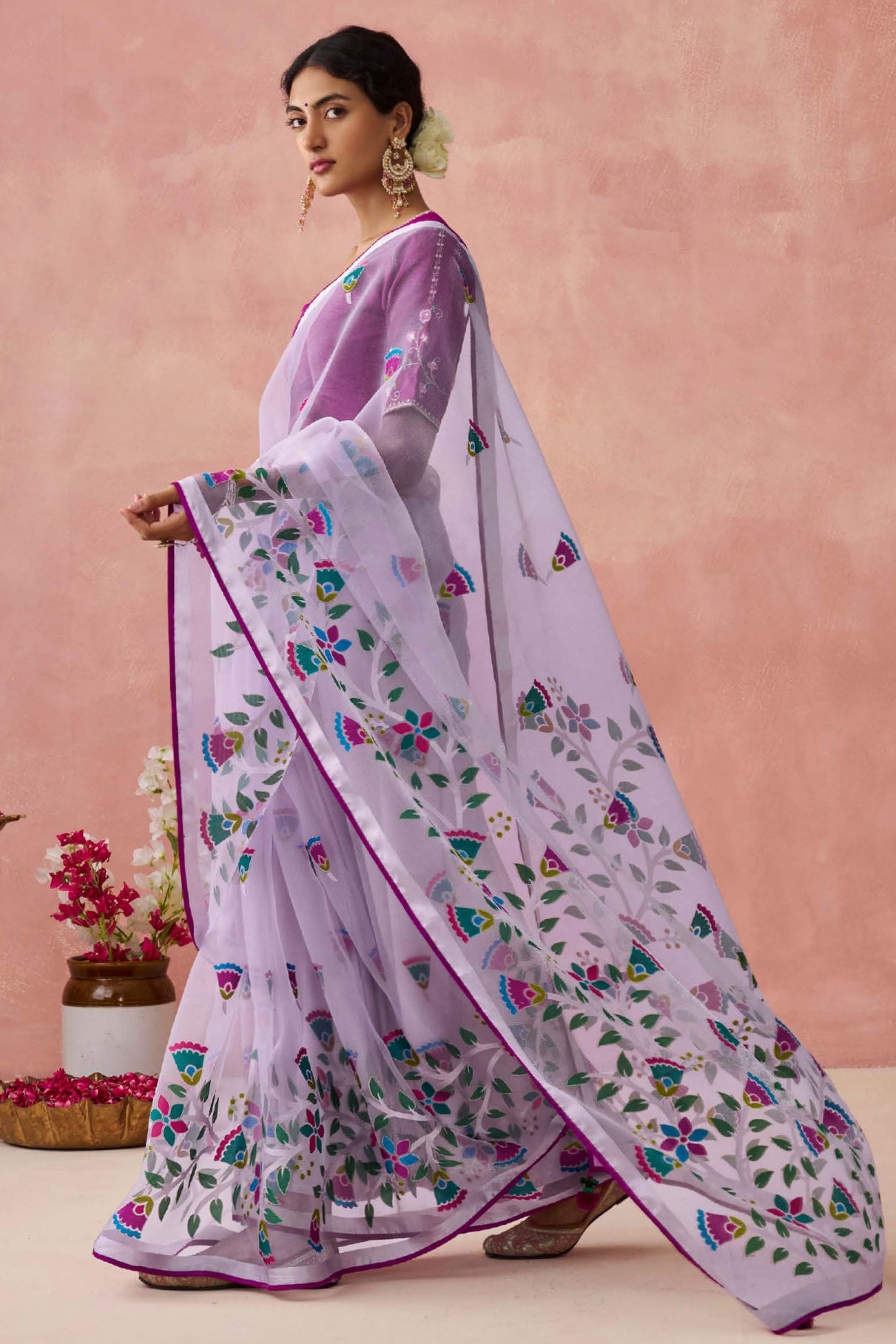 Purple Organza Saree-ZB132722_2