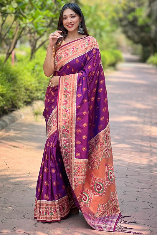 Purple Paithani Saree-ZB133108_1_SareeButa.com