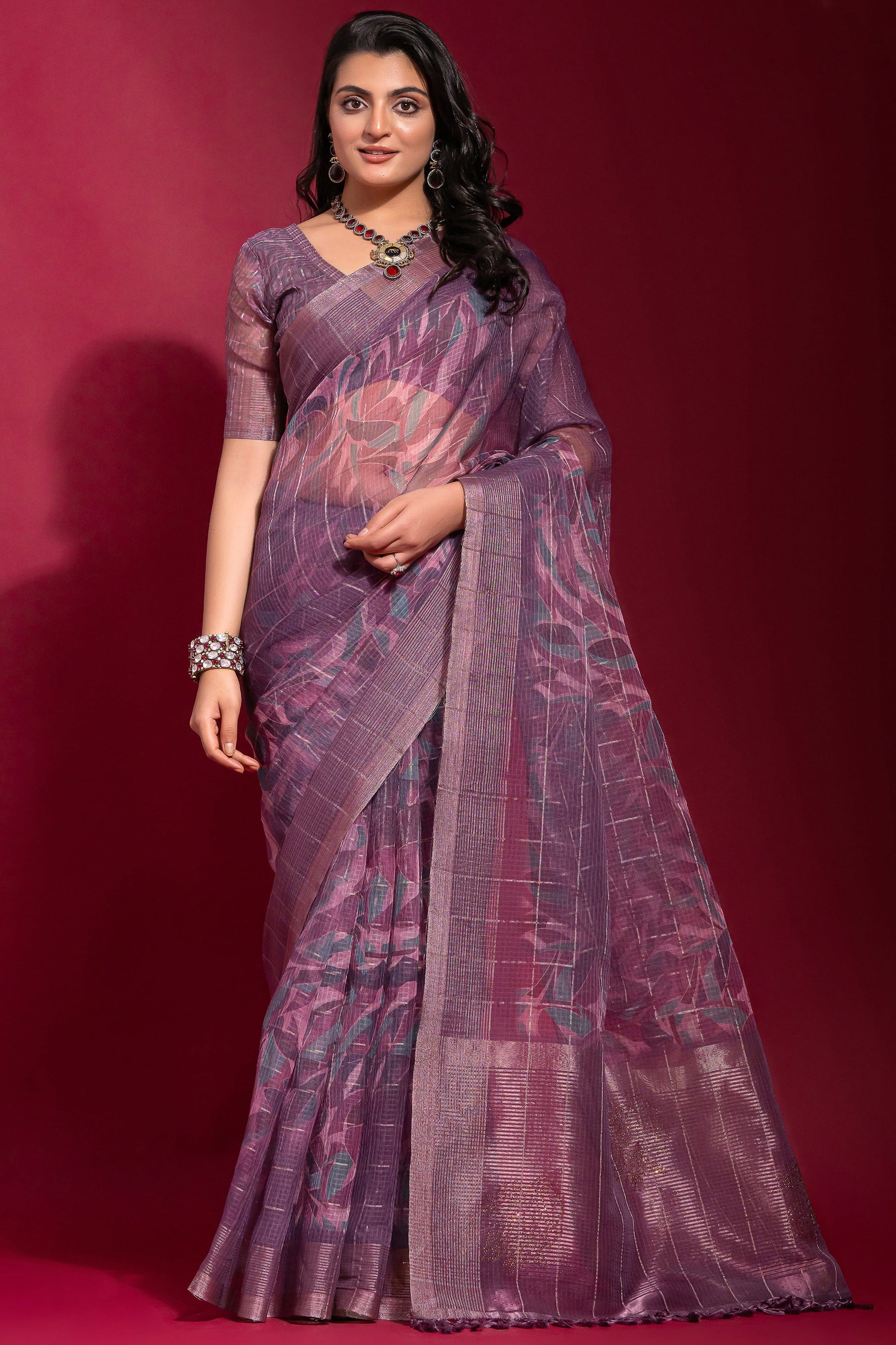 purple-printed-linen-silk-saree-zb132502_1_SareeButa.com