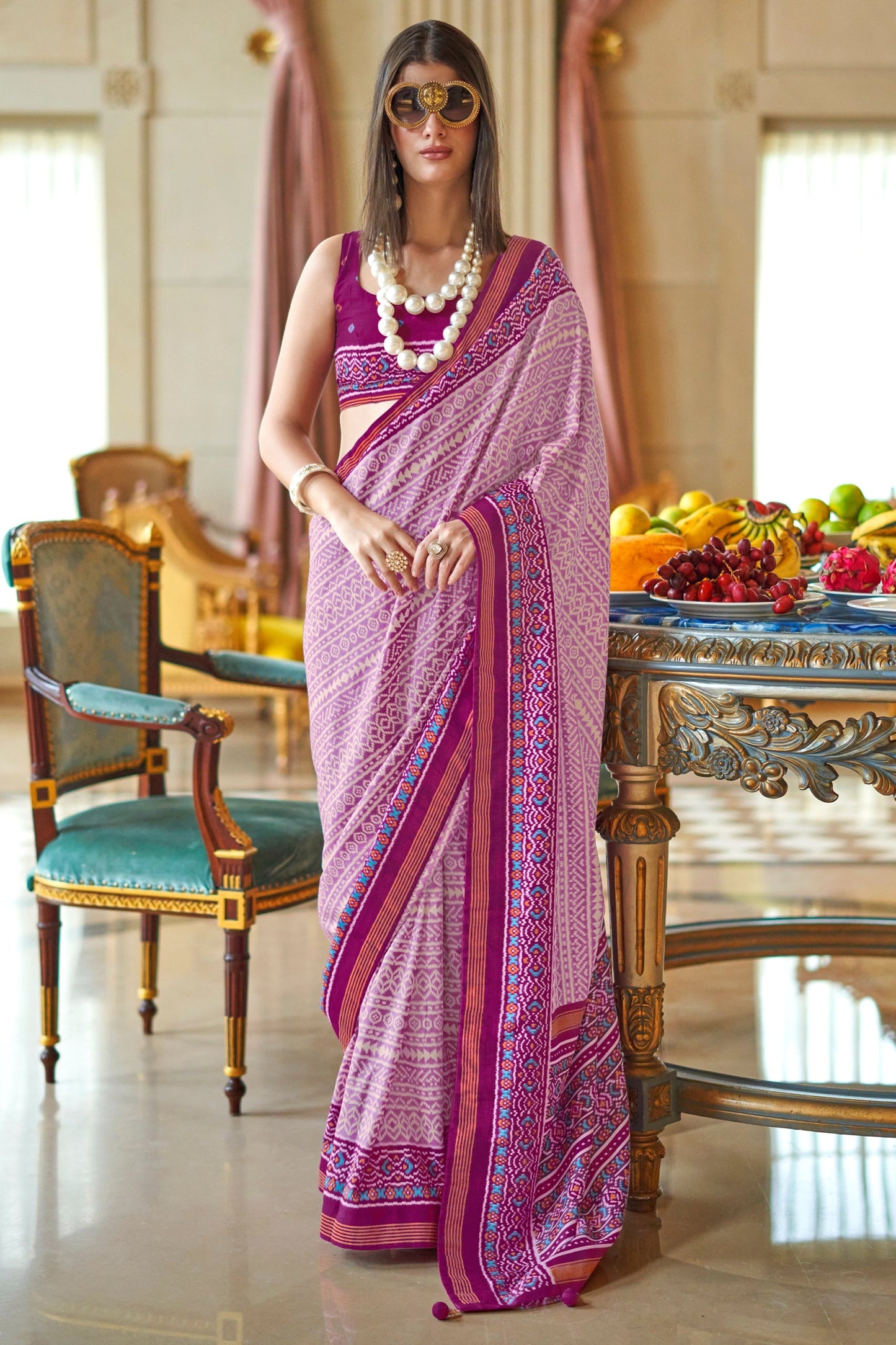 Purple Printed Silk Saree-SAR11352_1_SareeButa.com