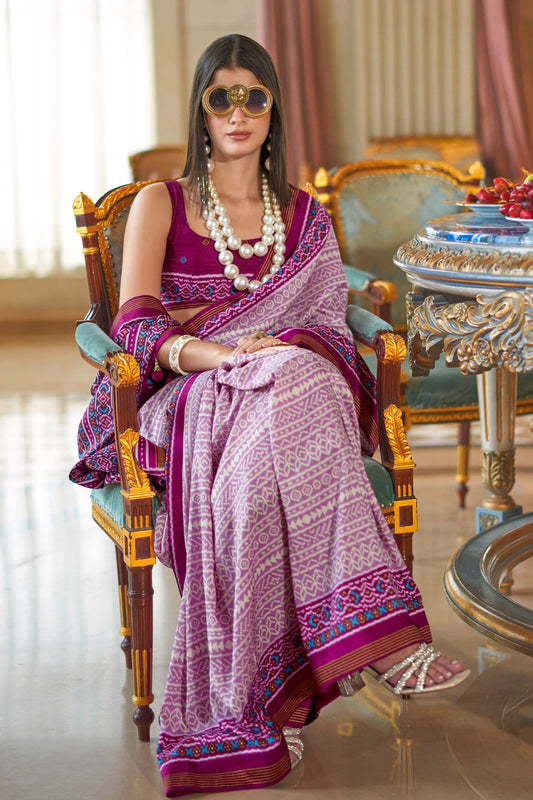 Purple Printed Silk Saree-SAR11352_2_SareeButa.com