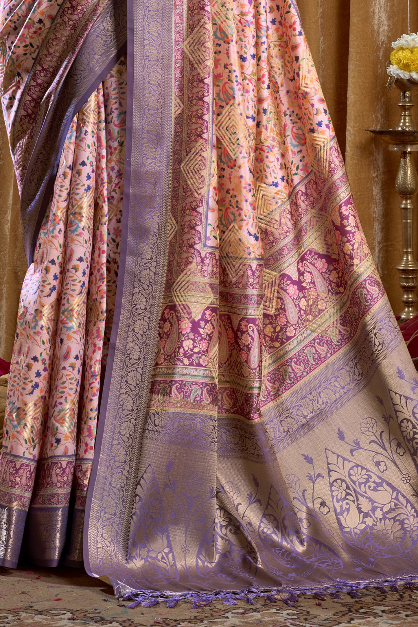 Purple Printed Silk Saree-SAR12666_5_SareeButa.com