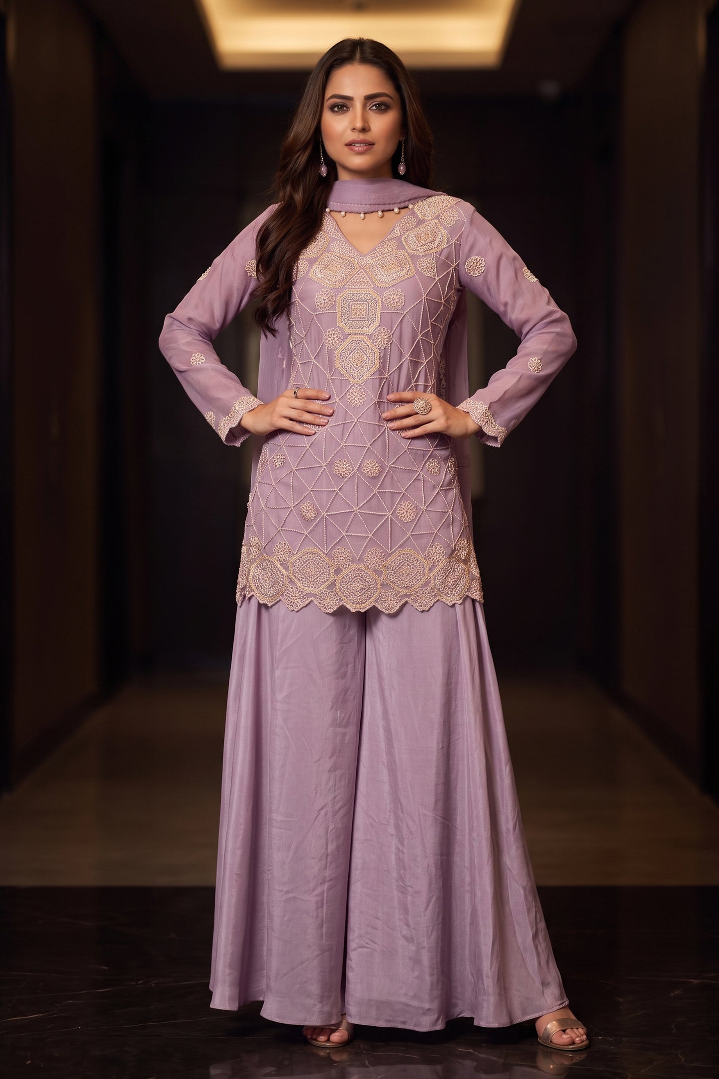 Purple Readymade Bead Work Chinon Suit-SAR12983_1_SareeButa.com