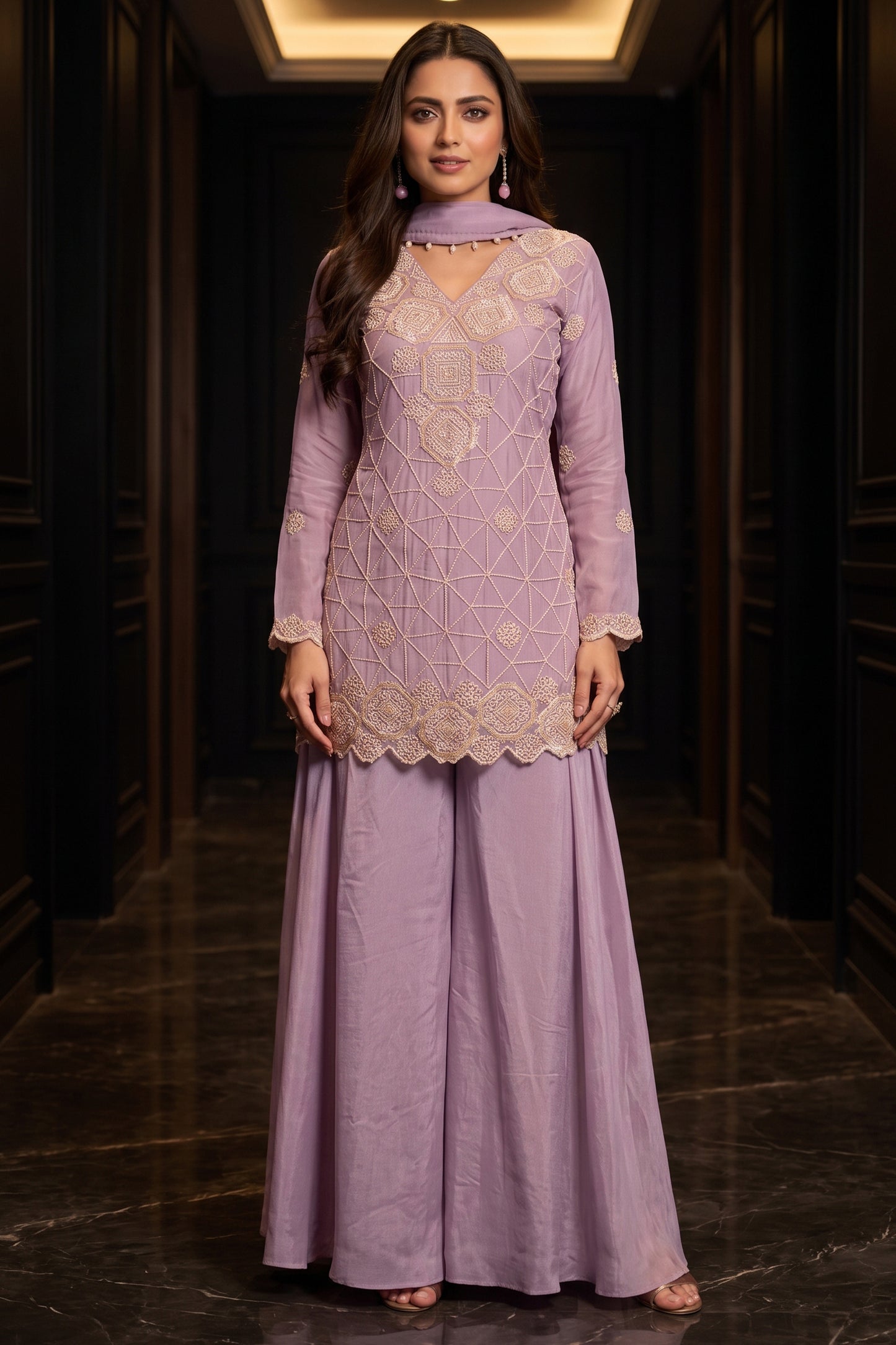 Purple Readymade Bead Work Chinon Suit-SAR12983_2_SareeButa.com