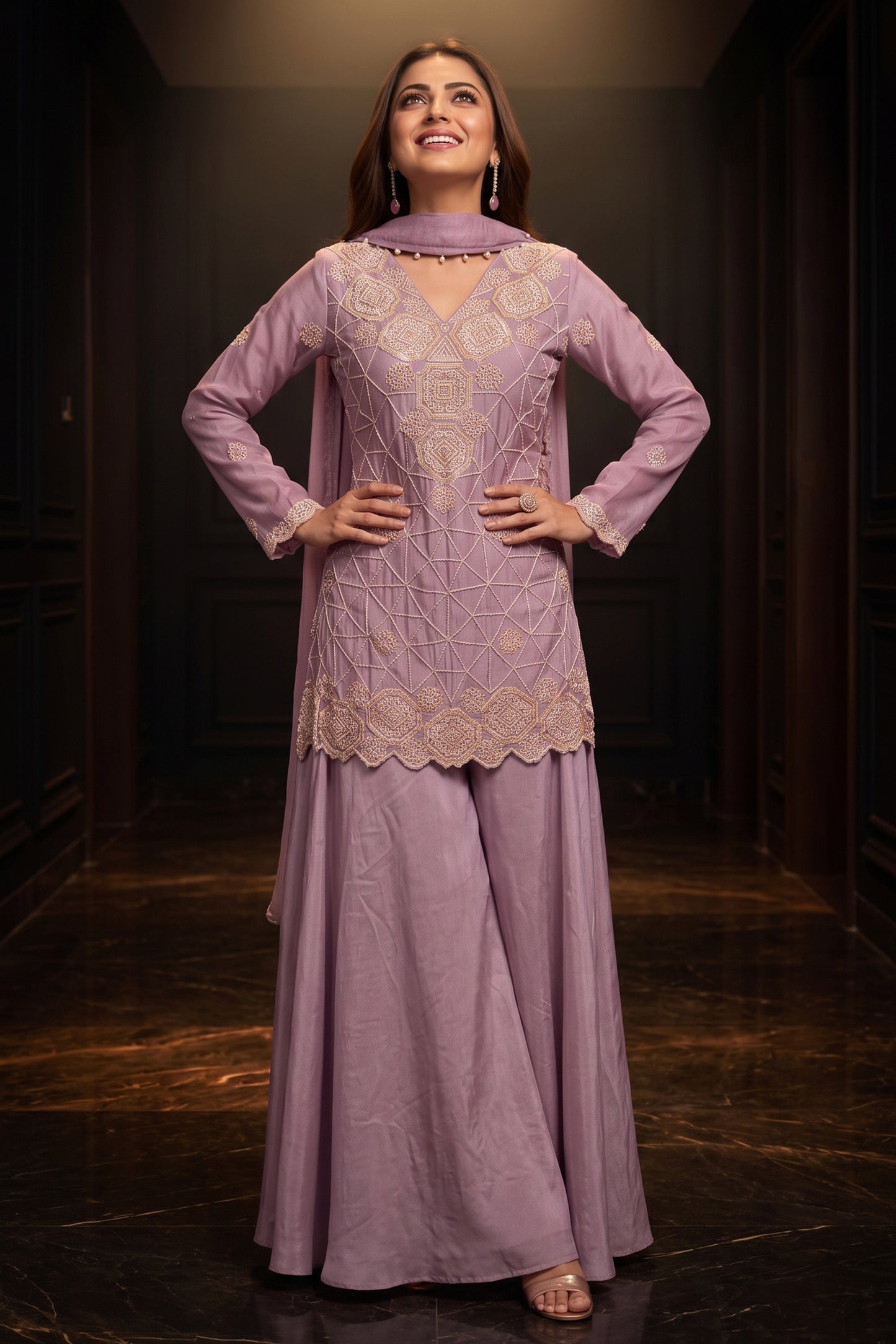 Purple Readymade Bead Work Chinon Suit-SAR12983_6_SareeButa.com