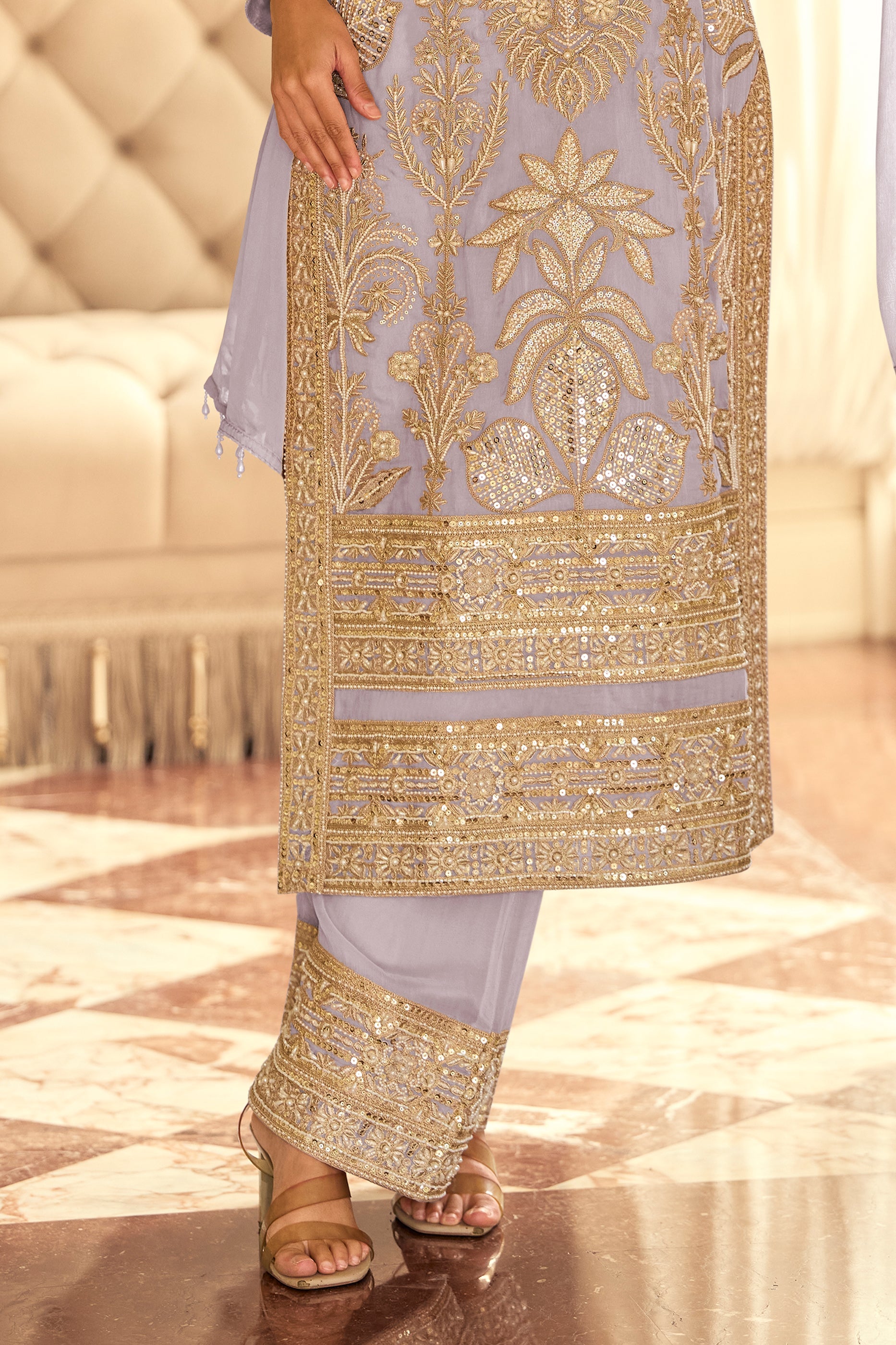 Purple Readymade Bead Work Georgette Suit-SAR11570_4_SareeButa.com