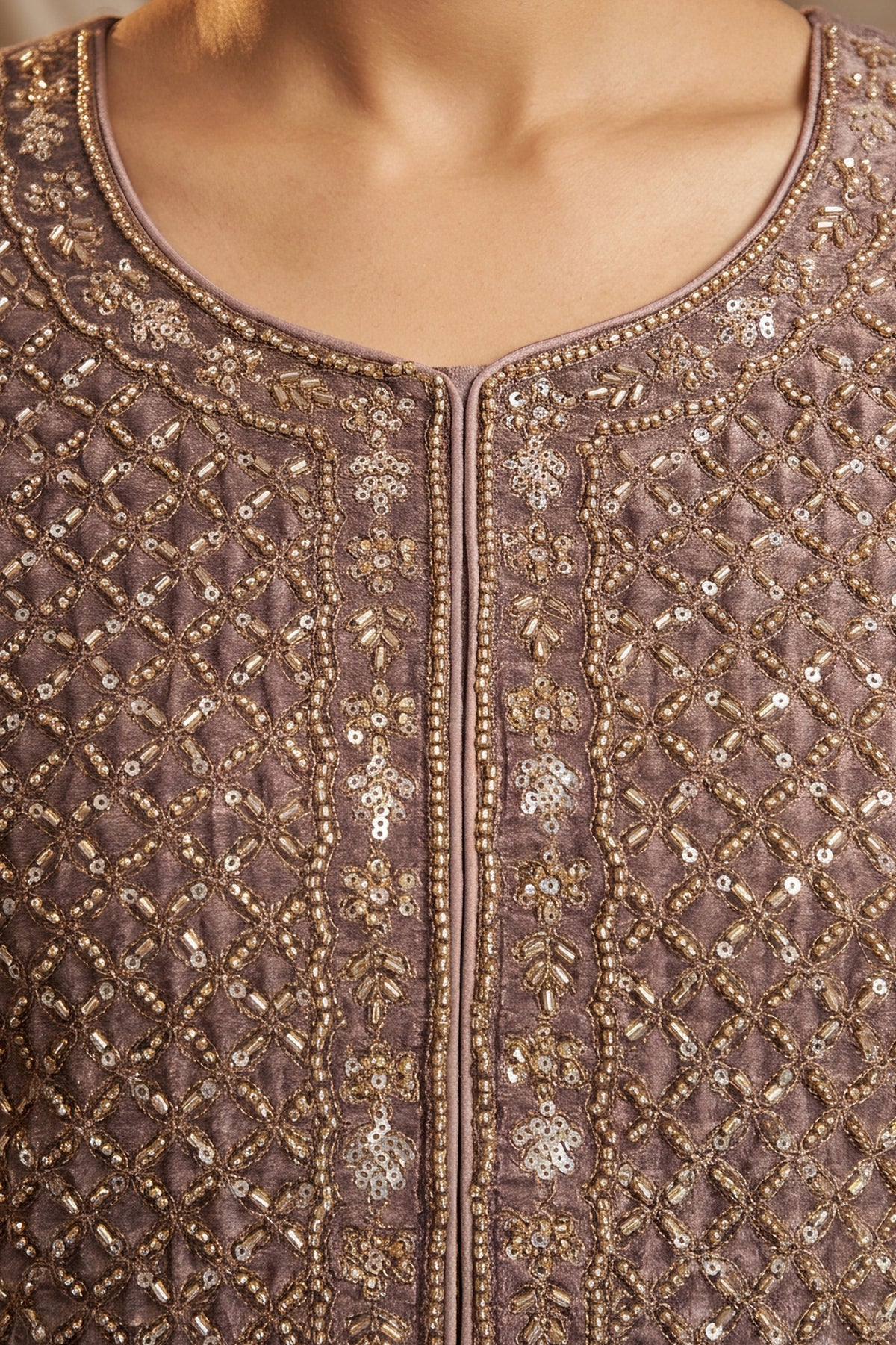 Purple Readymade Bead Work Silk Palazzo Suit-SAR13351_3_SareeButa.com