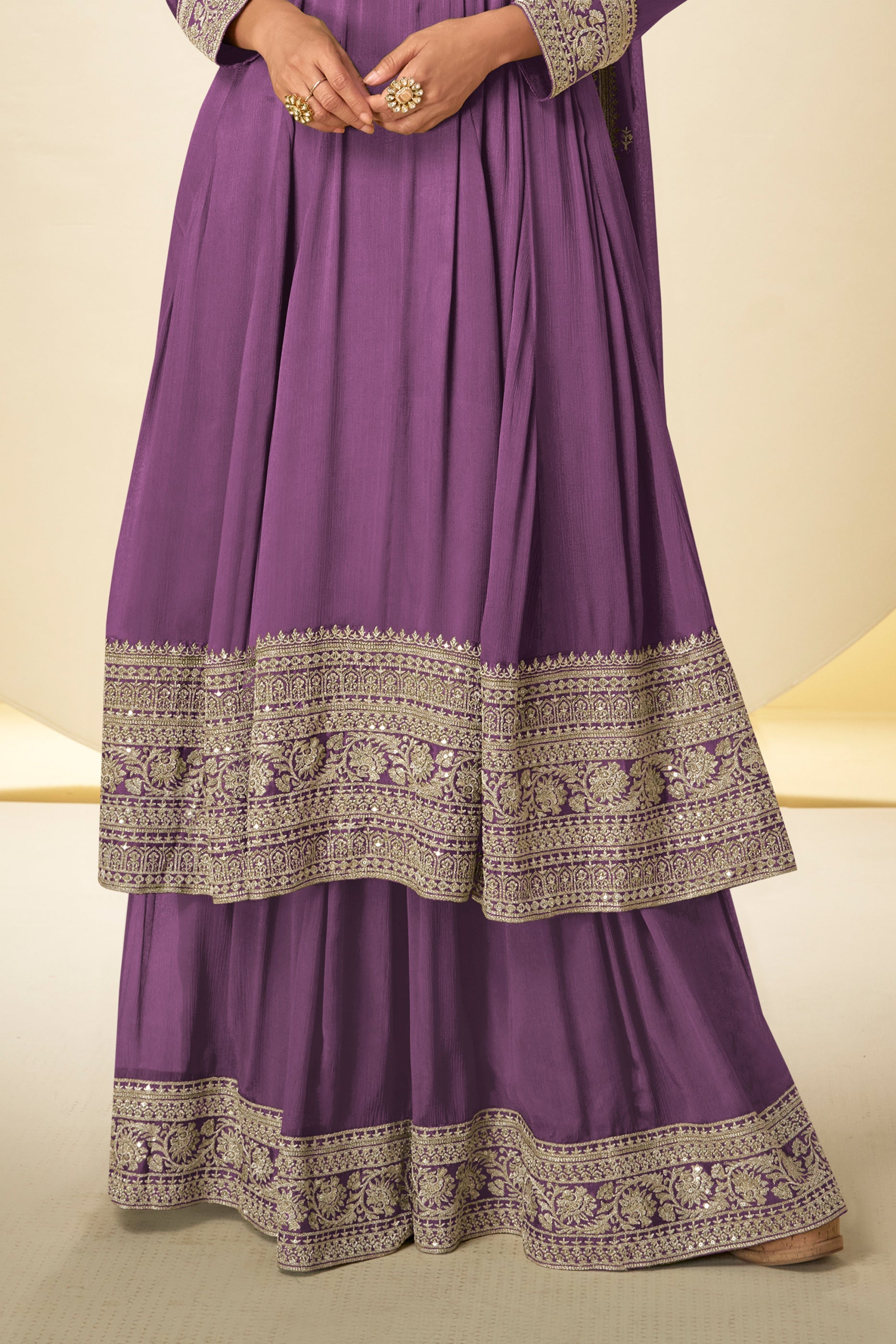 Purple Readymade Chinon Anarkali Suit-SAR10920_4_SareeButa.com