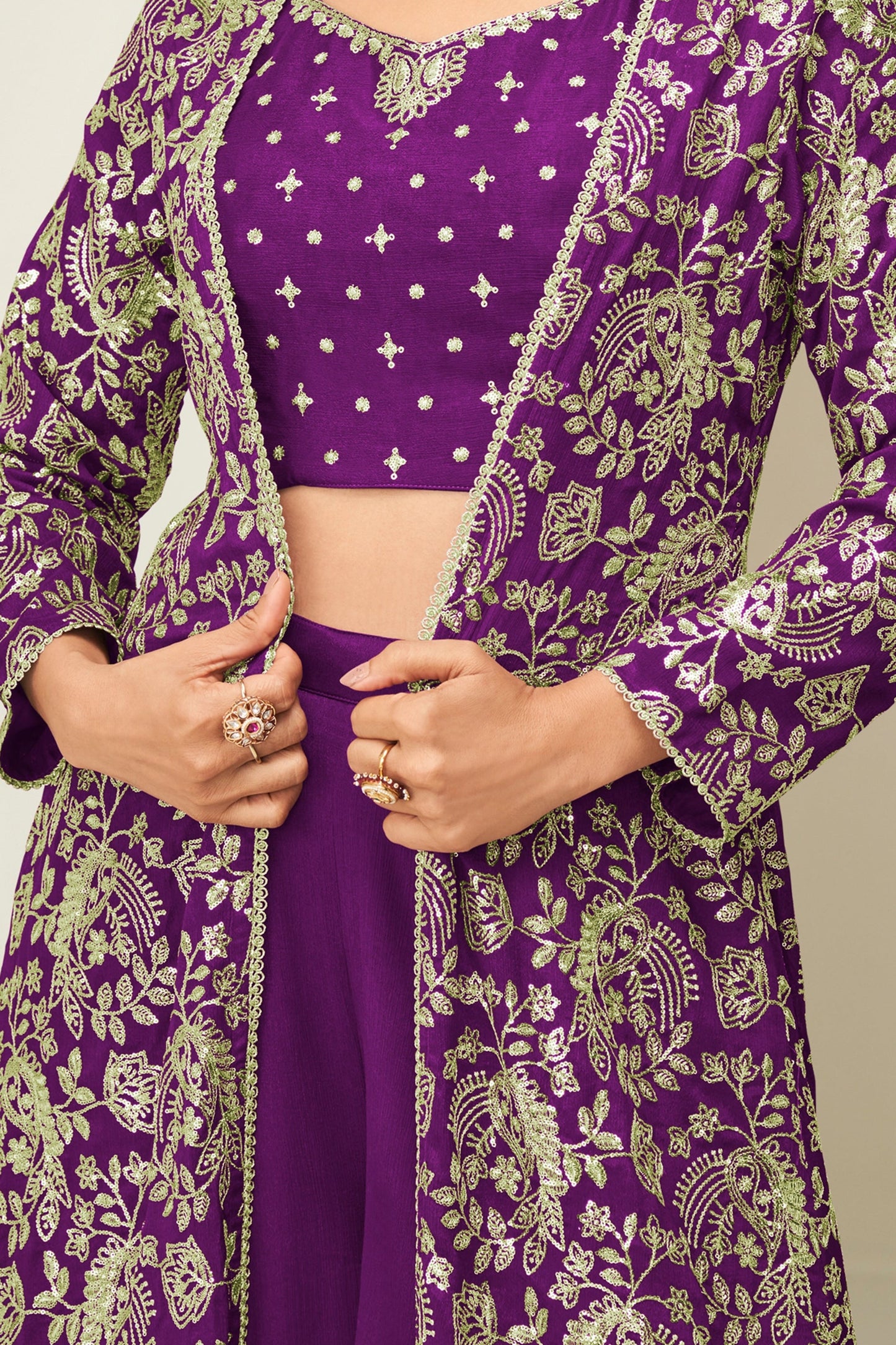 Purple Readymade Chinon Silk Palazzo Set-SAR10517_5_SareeButa.com