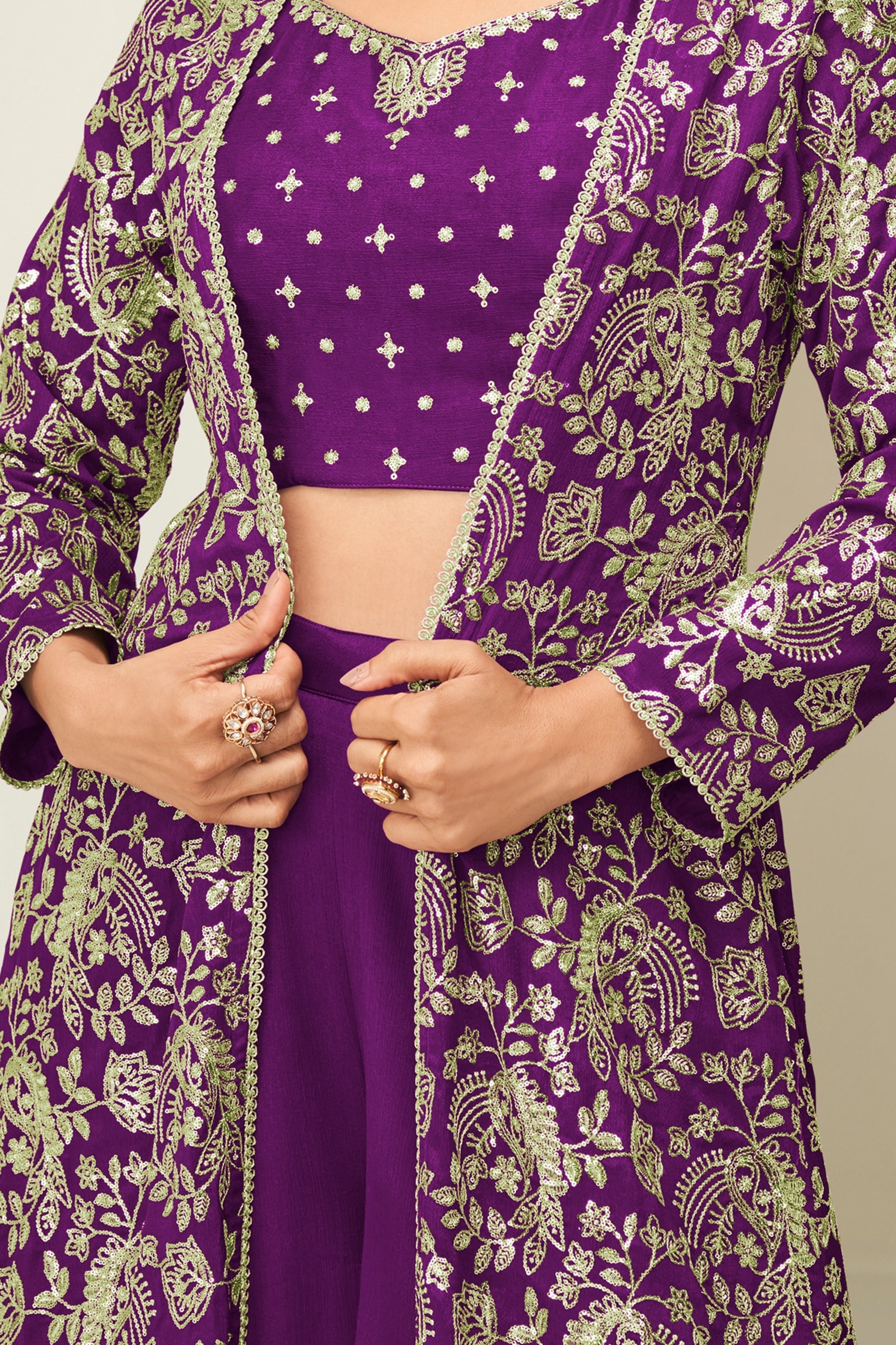Purple Readymade Chinon Silk Palazzo Set-SAR10517_5_SareeButa.com