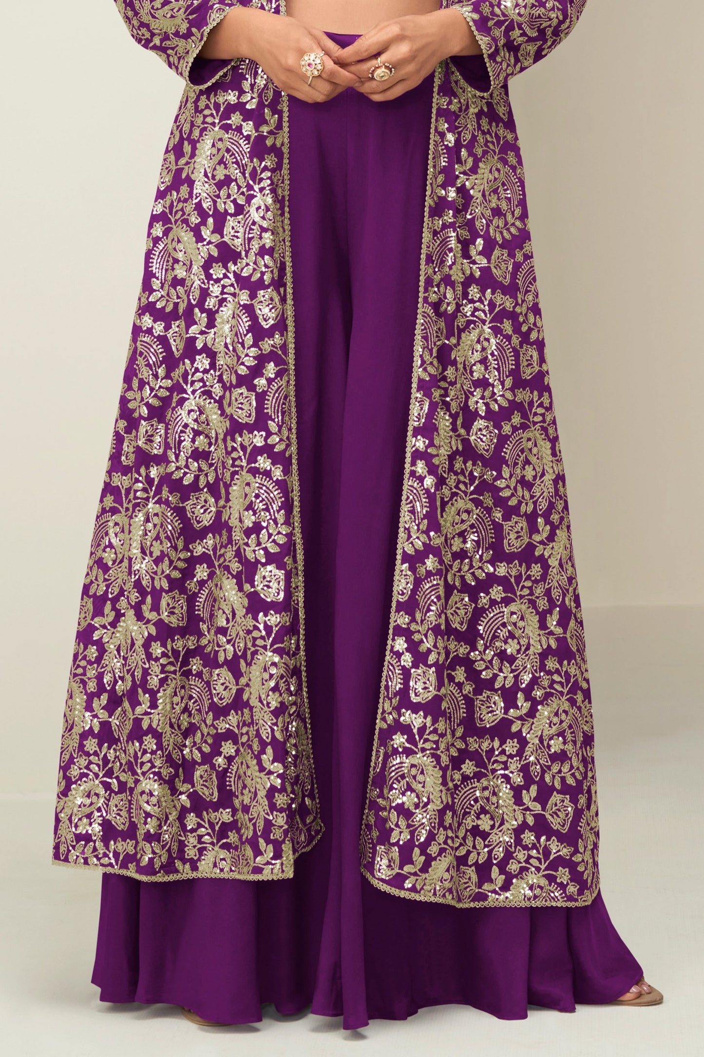 Purple Readymade Chinon Silk Palazzo Set-SAR10517_4_SareeButa.com