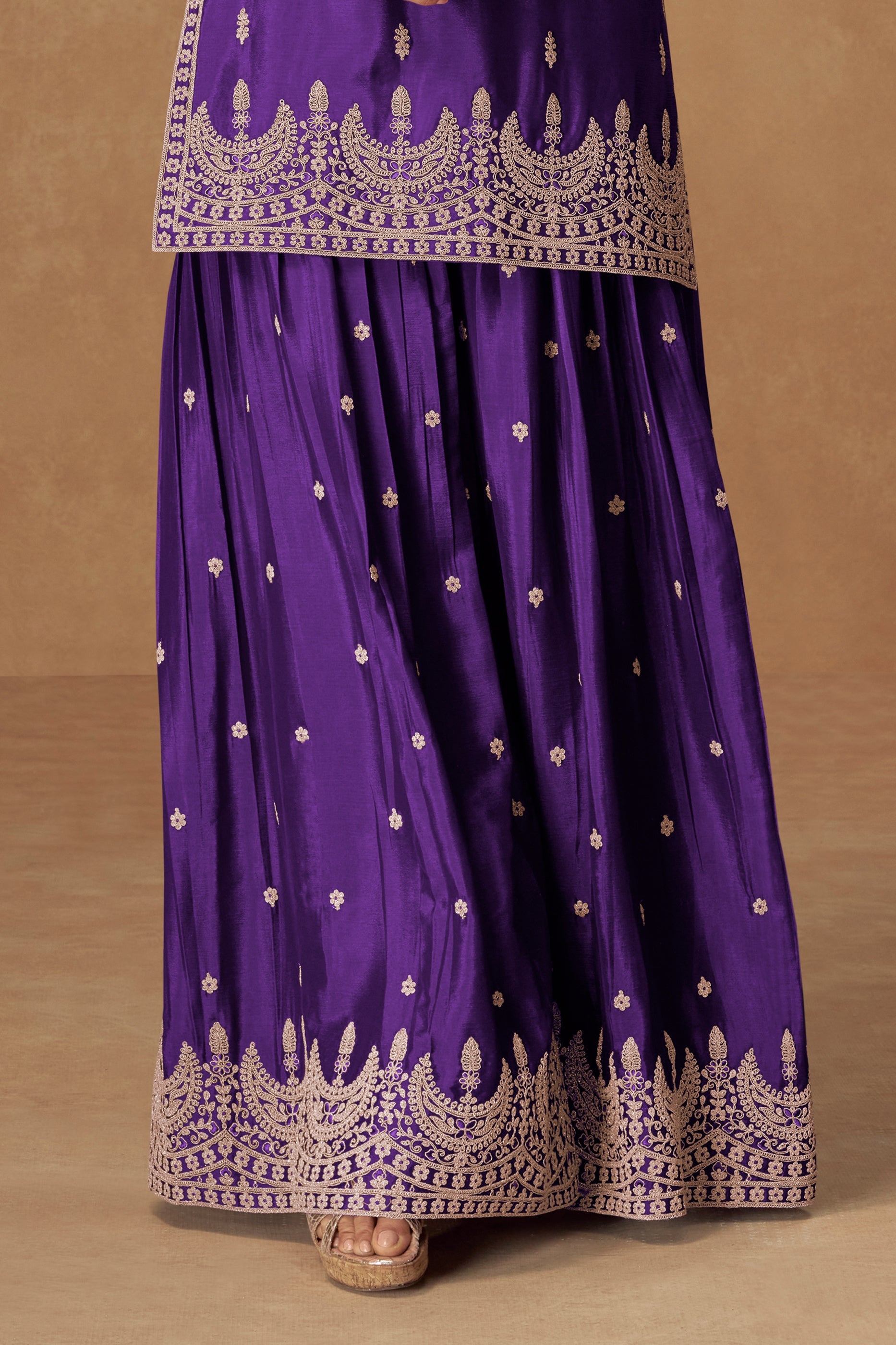 Purple Readymade Embroidered Chinon Silk Suit-SAR10508_4_SareeButa.com