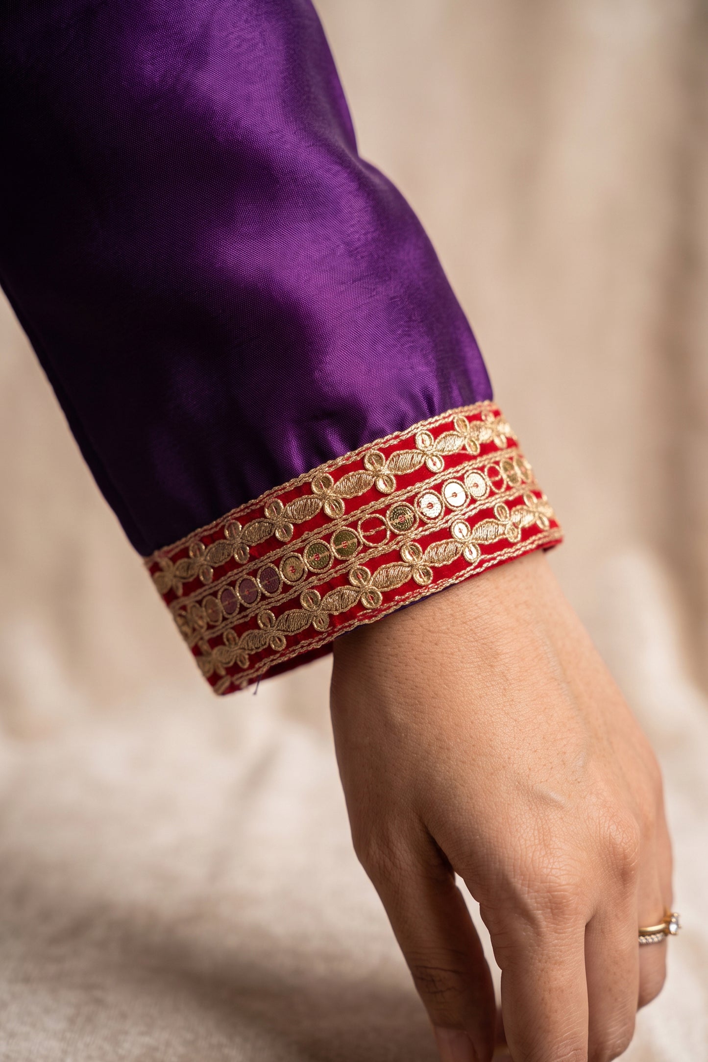Purple Readymade Embroidered Chinon Suit-SAR12990_4_SareeButa.com