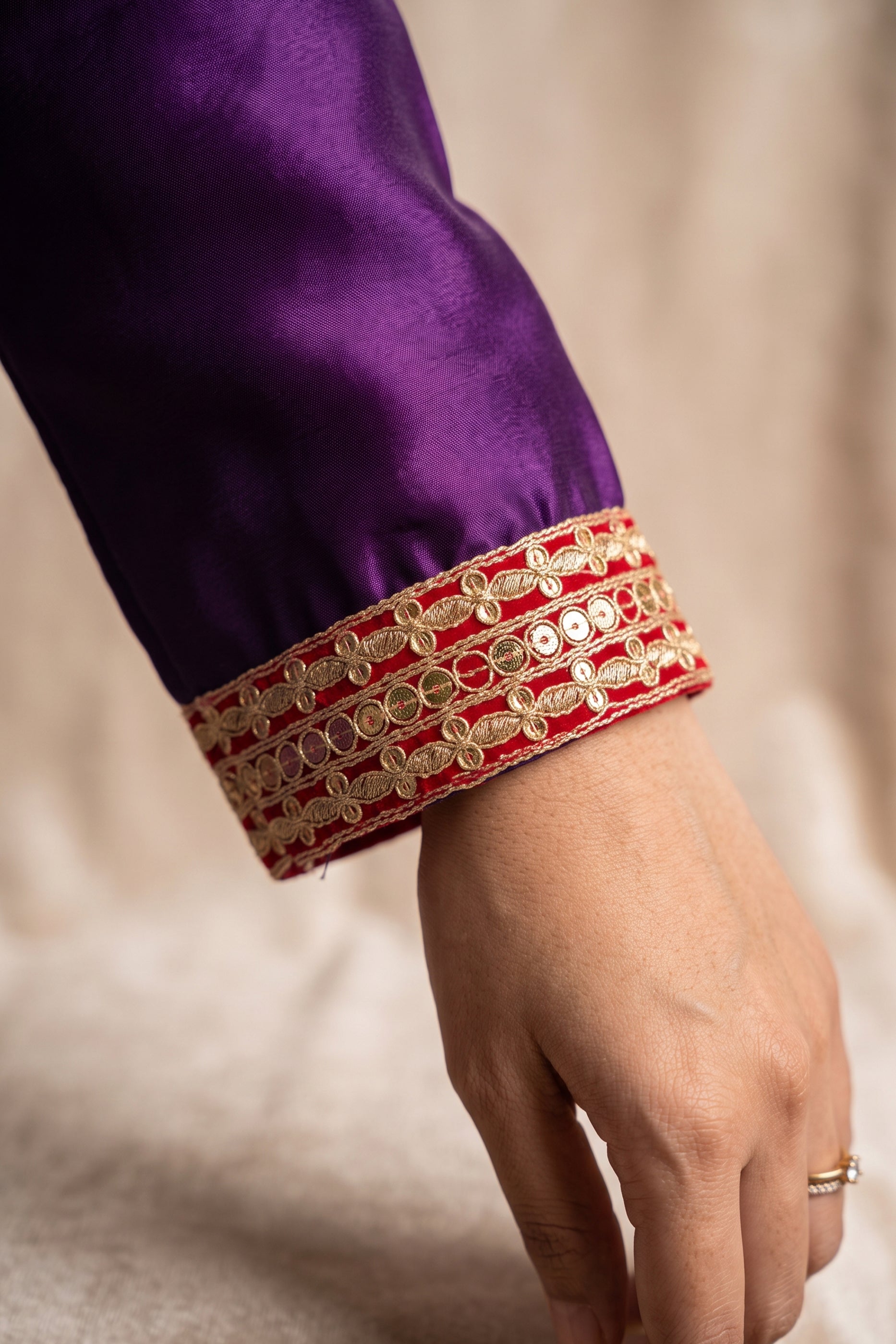 Purple Readymade Embroidered Chinon Suit-SAR12990_4_SareeButa.com