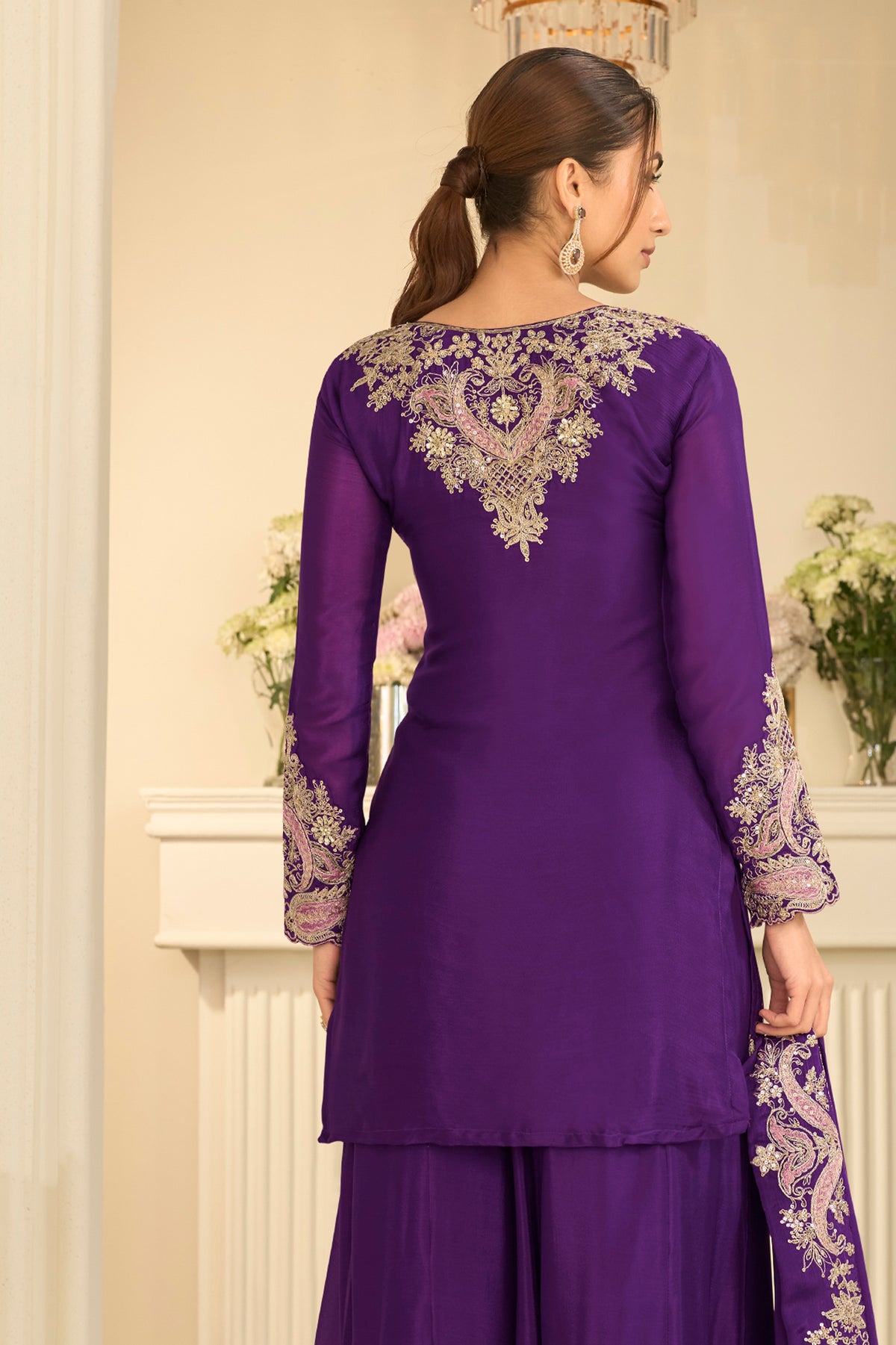Purple Readymade Embroidered Chinon Suit-SAR13294_3_SareeButa.com