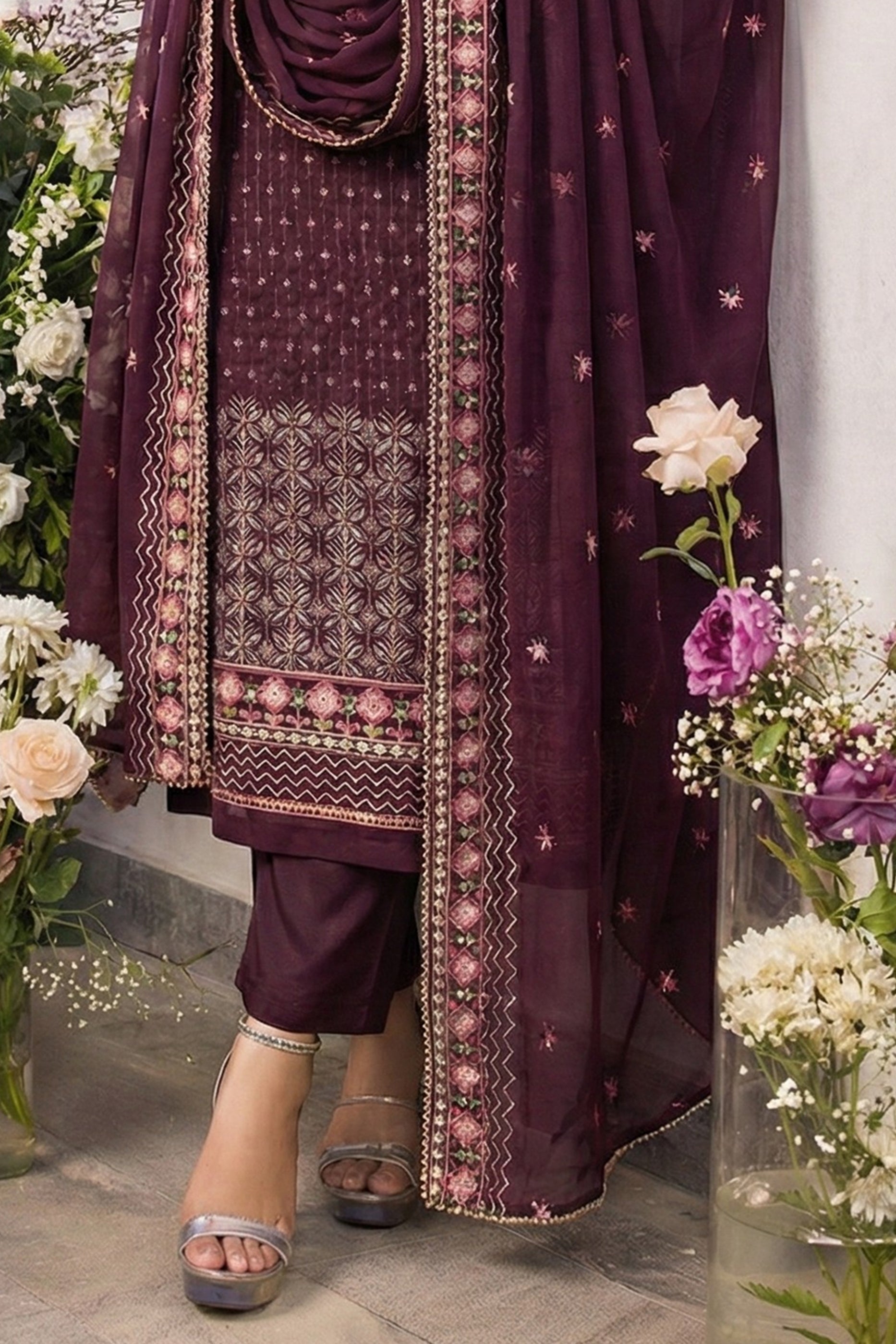 Purple Readymade Embroidered Georgette Suit-SAR12765_5_SareeButa.com
